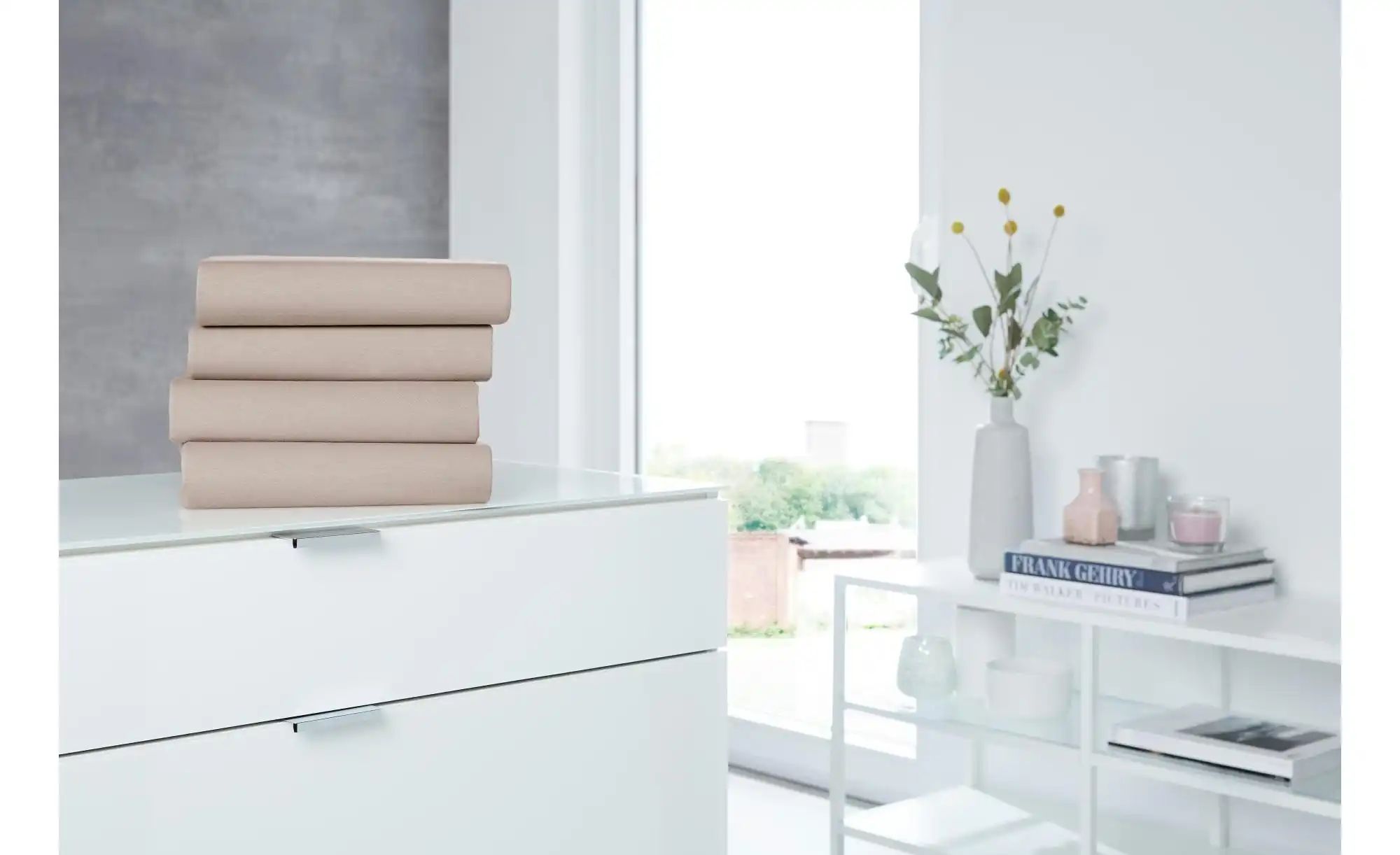 Thumbnail - como Jersey-Elasthan Boxspringbetttuch ¦ beige ¦ Maße (cm): B: 150 H: 26 T: 26.0 Bettwaren > Bettlaken - Höffner