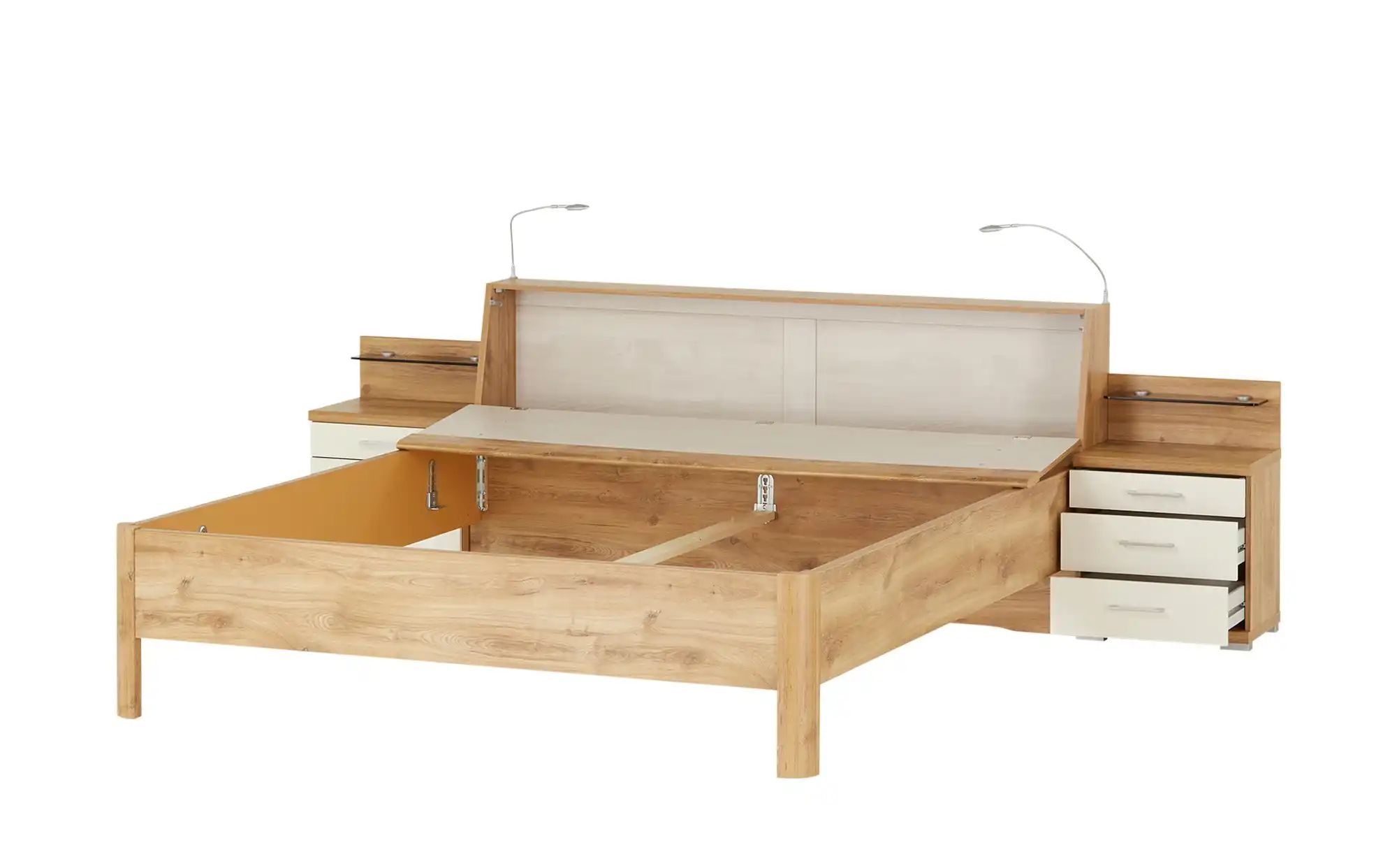 uno Bettanlage  Keva ¦ holzfarben ¦ Maße (cm): B: 211 H: 103 Betten > Komfo günstig online kaufen