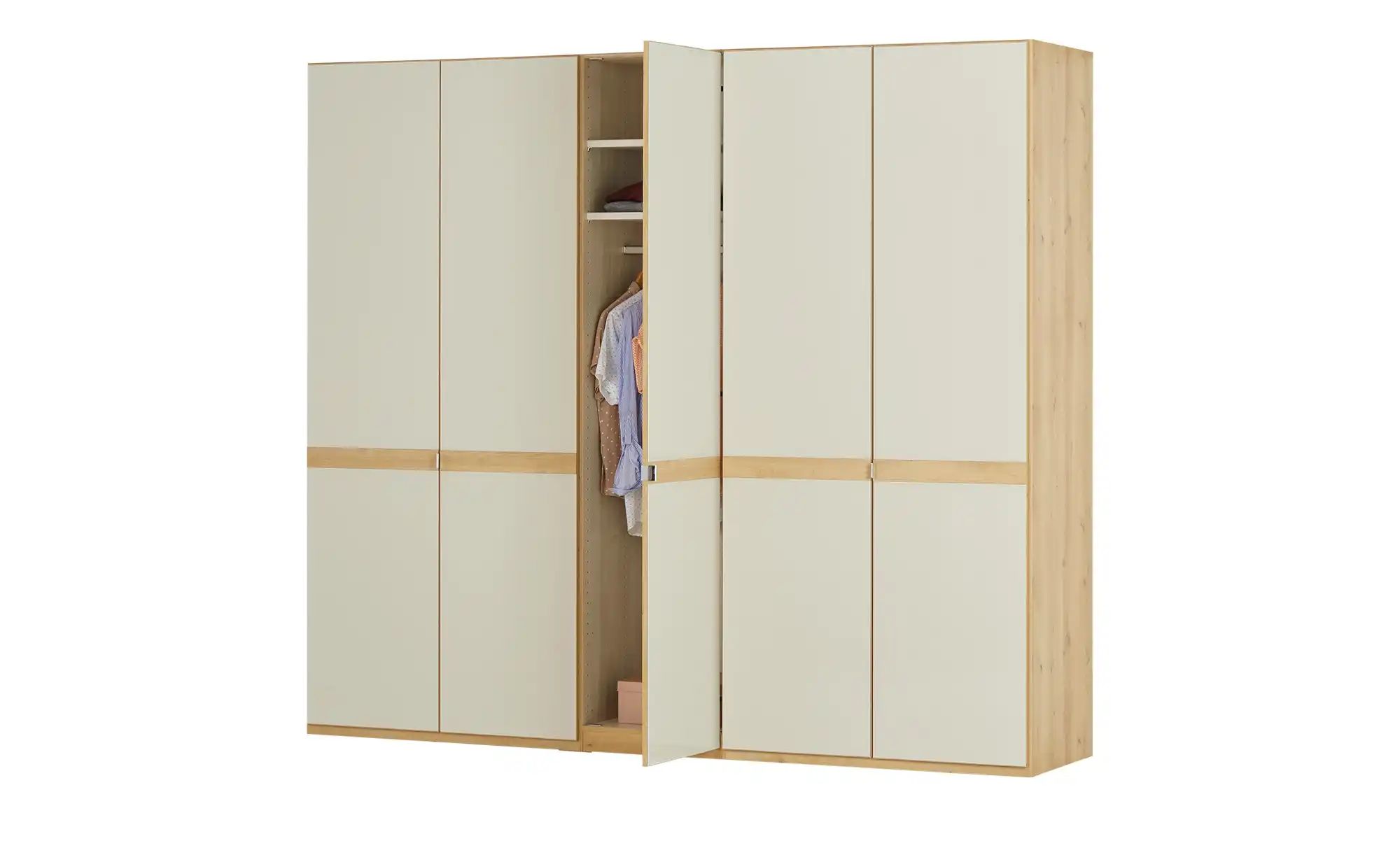 Drehtürenschrank, 5-türig  Carnero ¦ beige ¦ Maße (cm): B: 250 H: 216 T: 58 günstig online kaufen