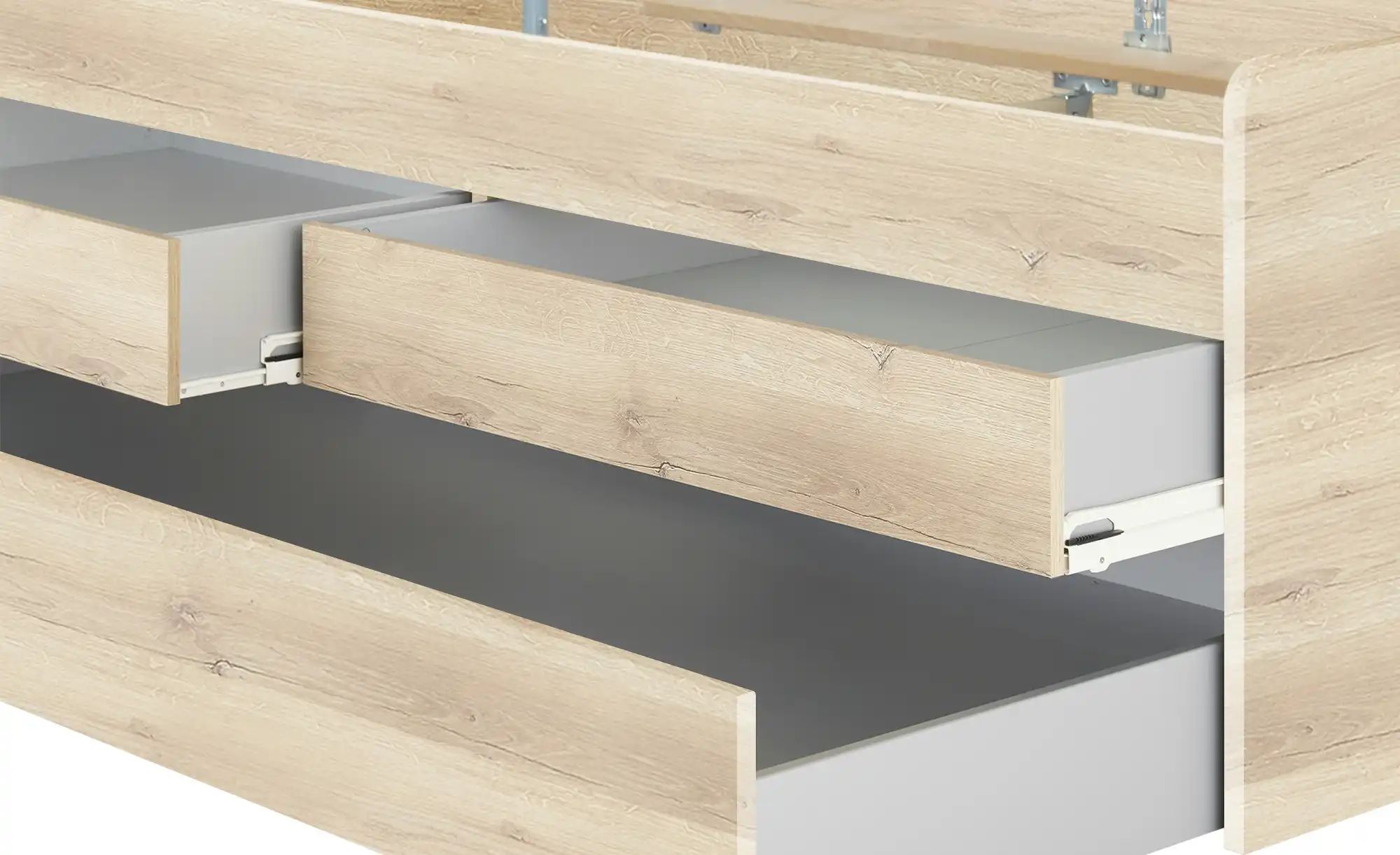 Duobett mit Stauraum Grow Up | Risseiche (Nachbildung), 90x200 cm
