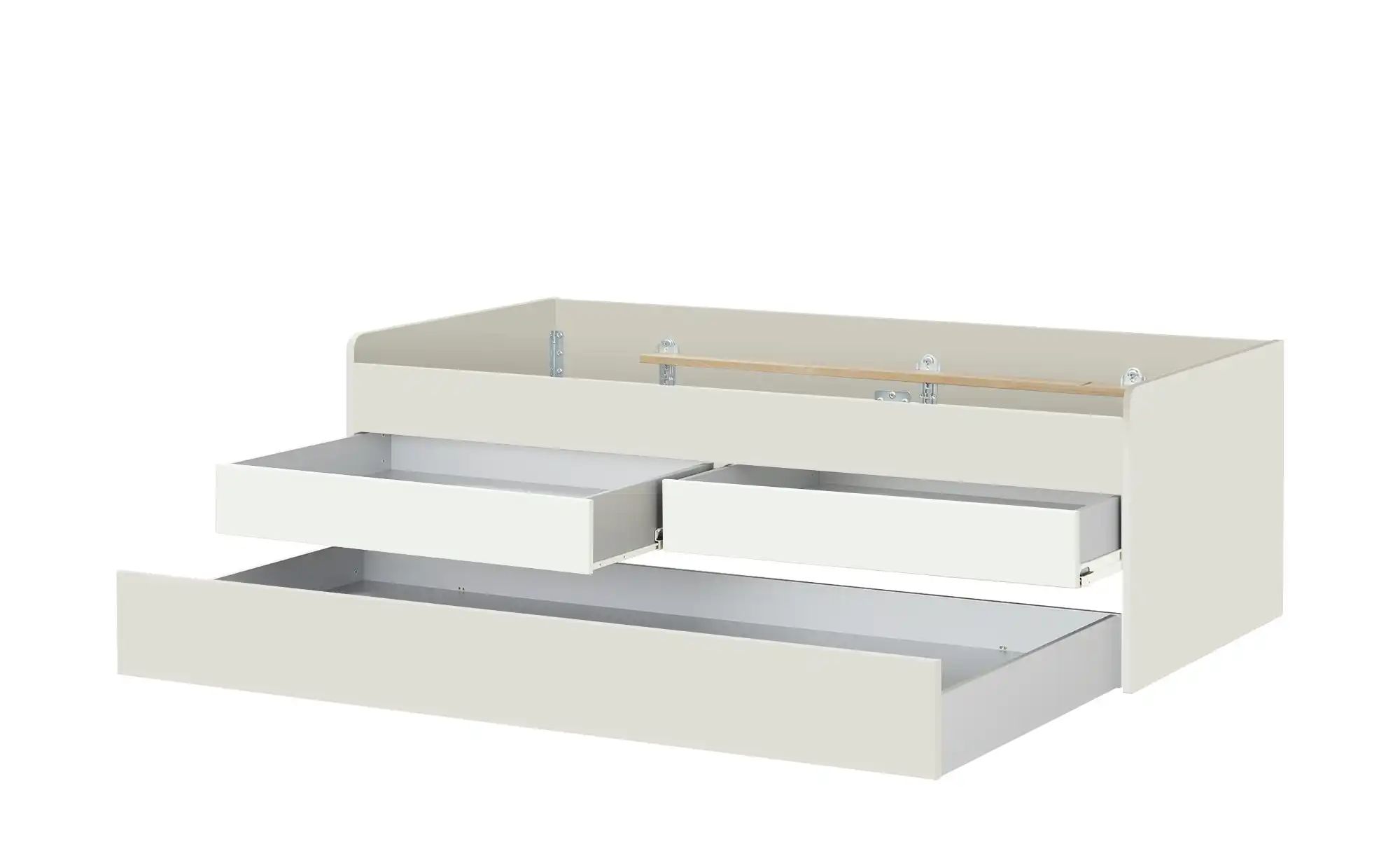 Duobett mit Stauraum Grow Up | Sandgrau / Weiß, 120x200 cm