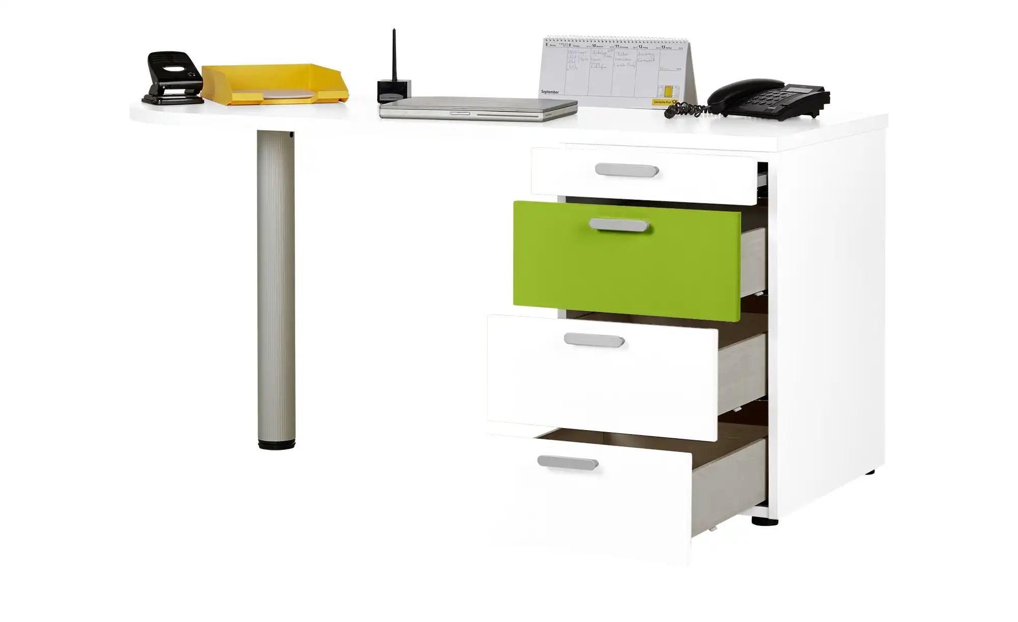 Thumbnail - Schreibtisch  Maddox ¦ weiß ¦ Maße (cm): B: 156 H: 73 T: 61.0 Kindermöbel > Kindertische - Höffner