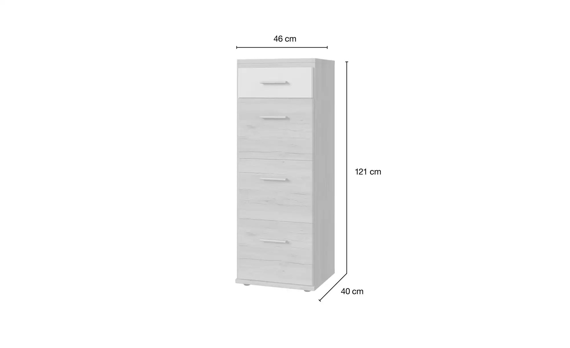 Hochkommode  Joker ¦ holzfarben ¦ Maße (cm): B: 46 H: 121 T: 40.0 Kommoden günstig online kaufen