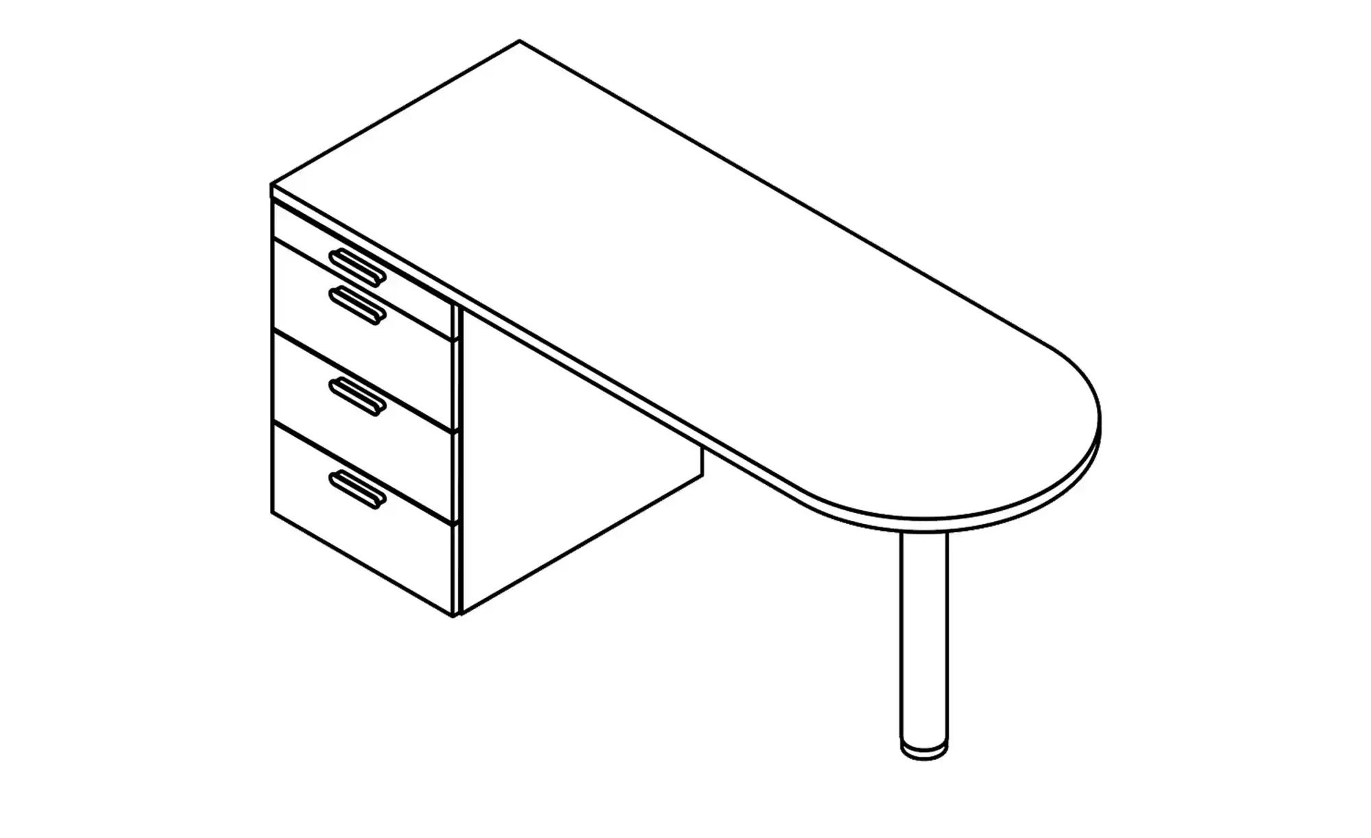 Schreibtisch  Maddox ¦ weiß ¦ Maße (cm): B: 156 H: 73 T: 61.0 Kindermöbel > günstig online kaufen