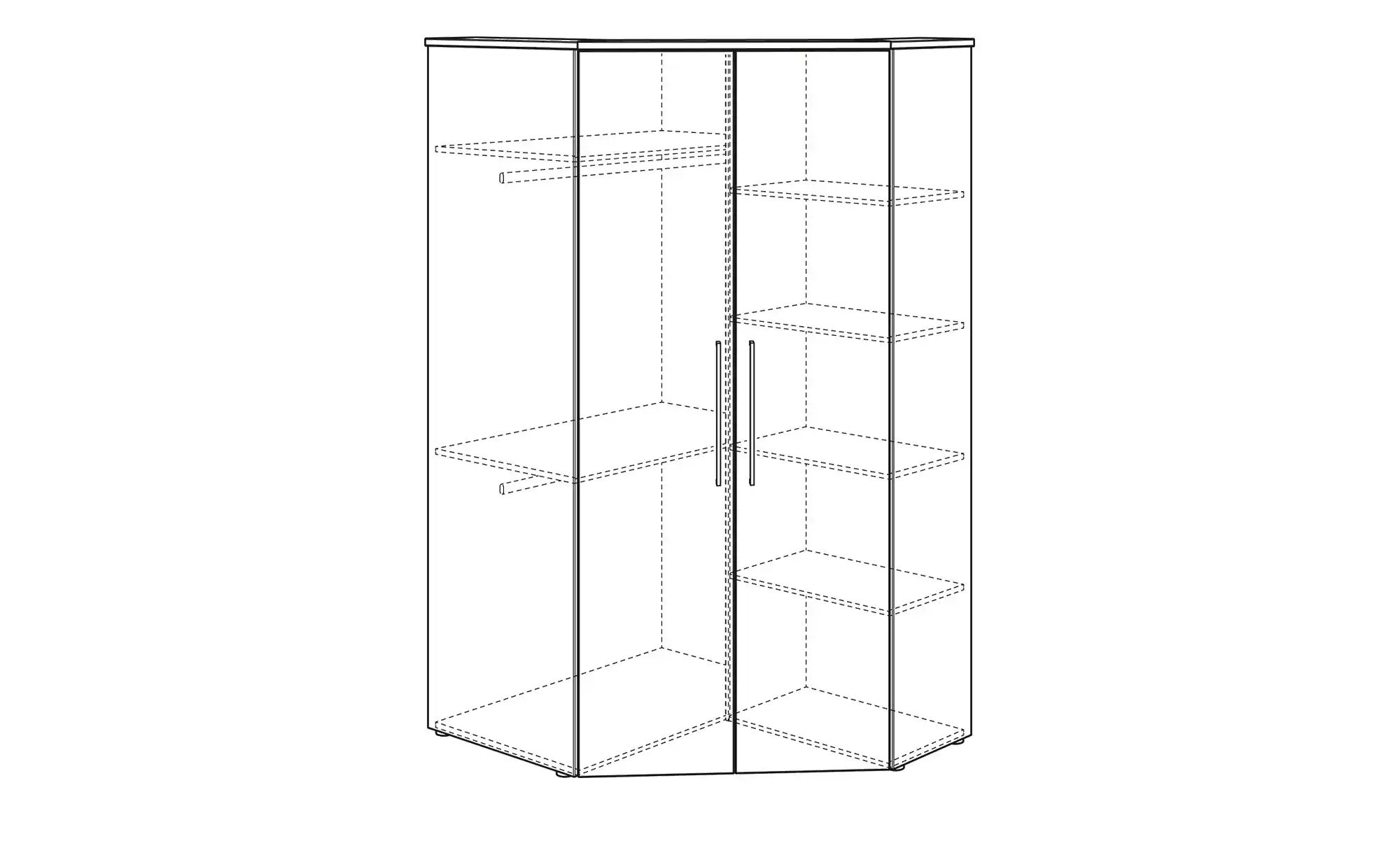 PAIDI Eck-Kleiderschrank  Oscar ¦ weiß ¦ Maße (cm): B: 101,9 H: 206 T: 125. günstig online kaufen