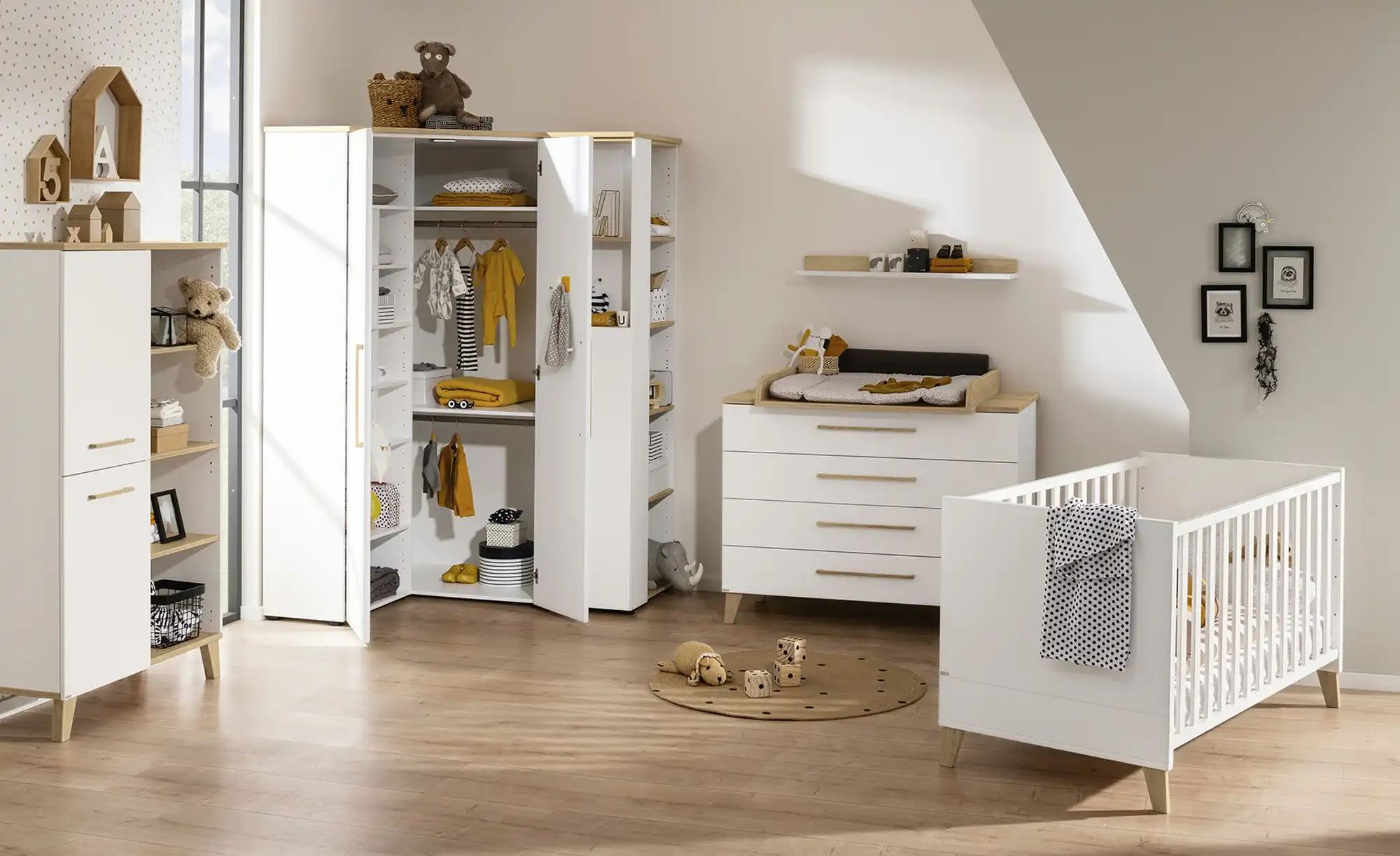 Thumbnail - PAIDI Eck-Kleiderschrank  Oscar ¦ weiß ¦ Maße (cm): B: 101,9 H: 206 T: 125.9 Jugendmöbel > Jugendschränke - Höffner