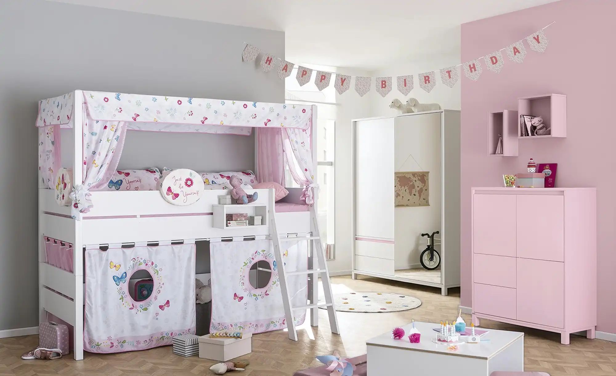 PAIDI Rückenkissen  Schmetterling ¦ rosa/pink ¦ Maße (cm): B: 100 H: 40 T: günstig online kaufen