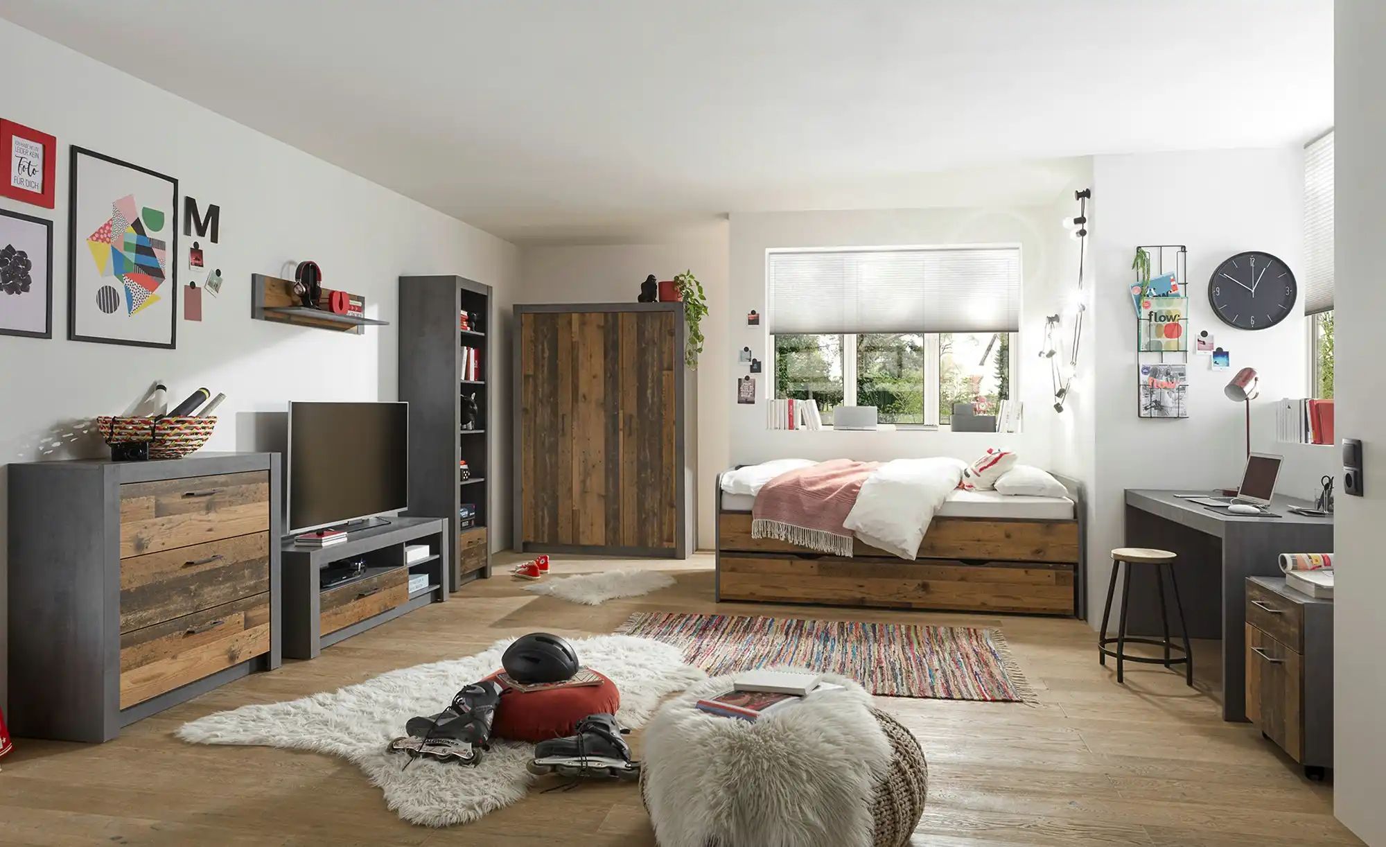Wandboard  Quebec ¦ grau ¦ Maße (cm): B: 96 H: 22 T: 22.0 Kindermöbel > Kin günstig online kaufen