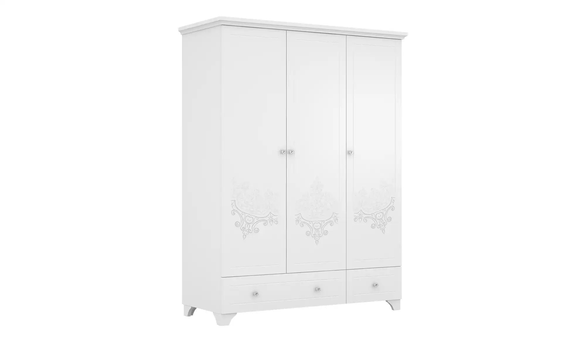 Kleiderschrank  Boho ¦ weiß ¦ Maße (cm): B: 156 H: 205,4 T: 64,6 Schränke > günstig online kaufen