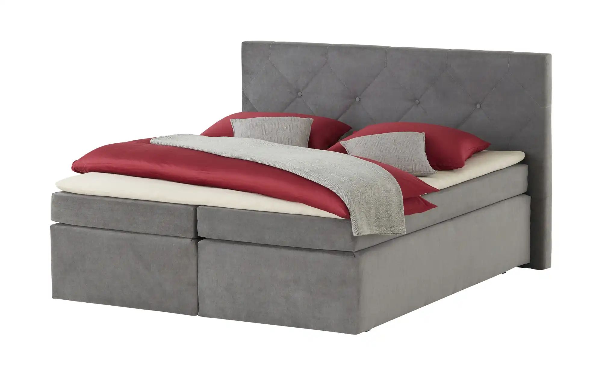 Boxspringbett  Surrey ¦ grau ¦ Maße (cm): B: 201 H: 122 Betten > Boxspringb günstig online kaufen