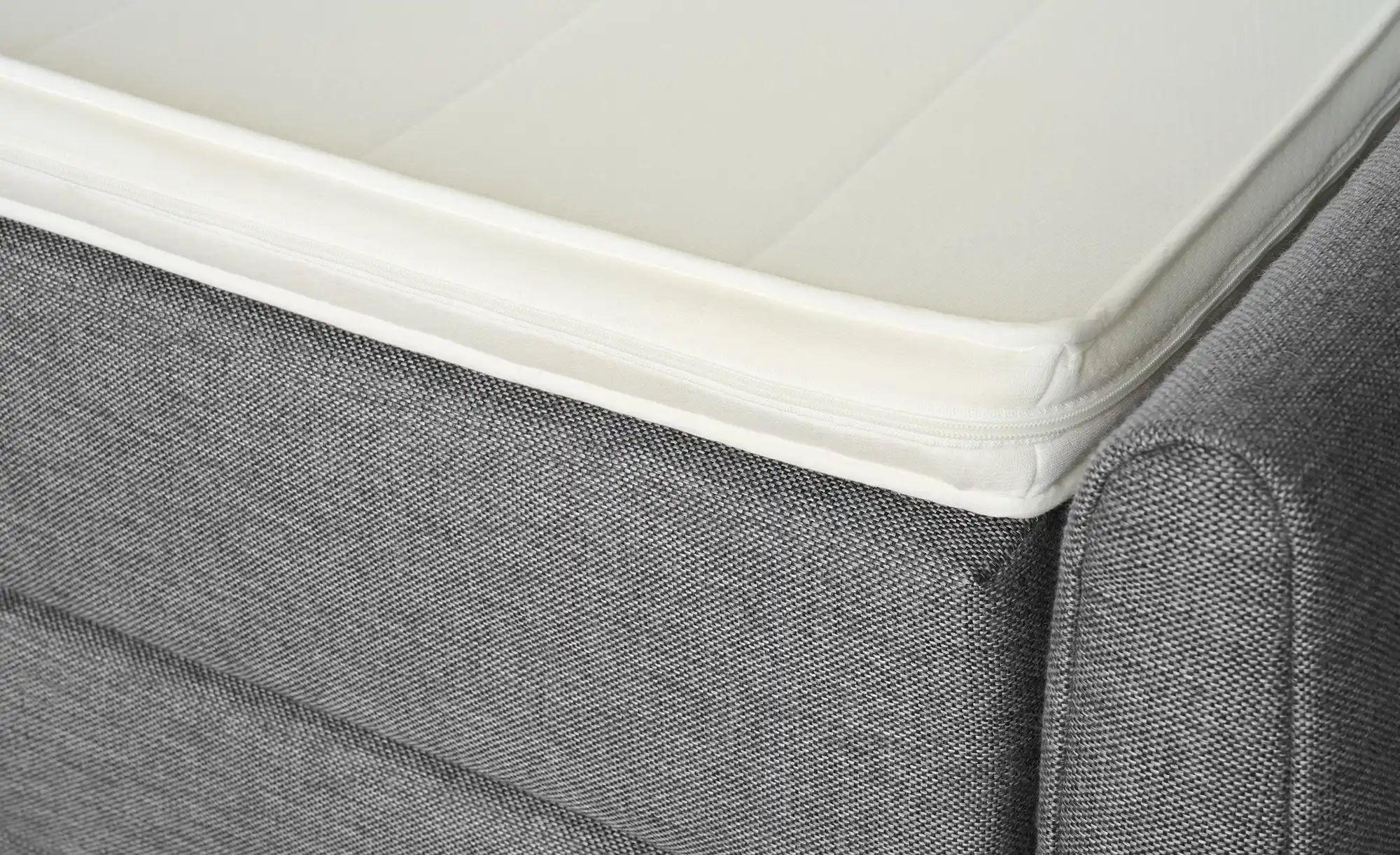 Boxspringbett mit Bettkasten und Topper Baron ¦ grau ¦ Maße (cm): B: 188 H: günstig online kaufen