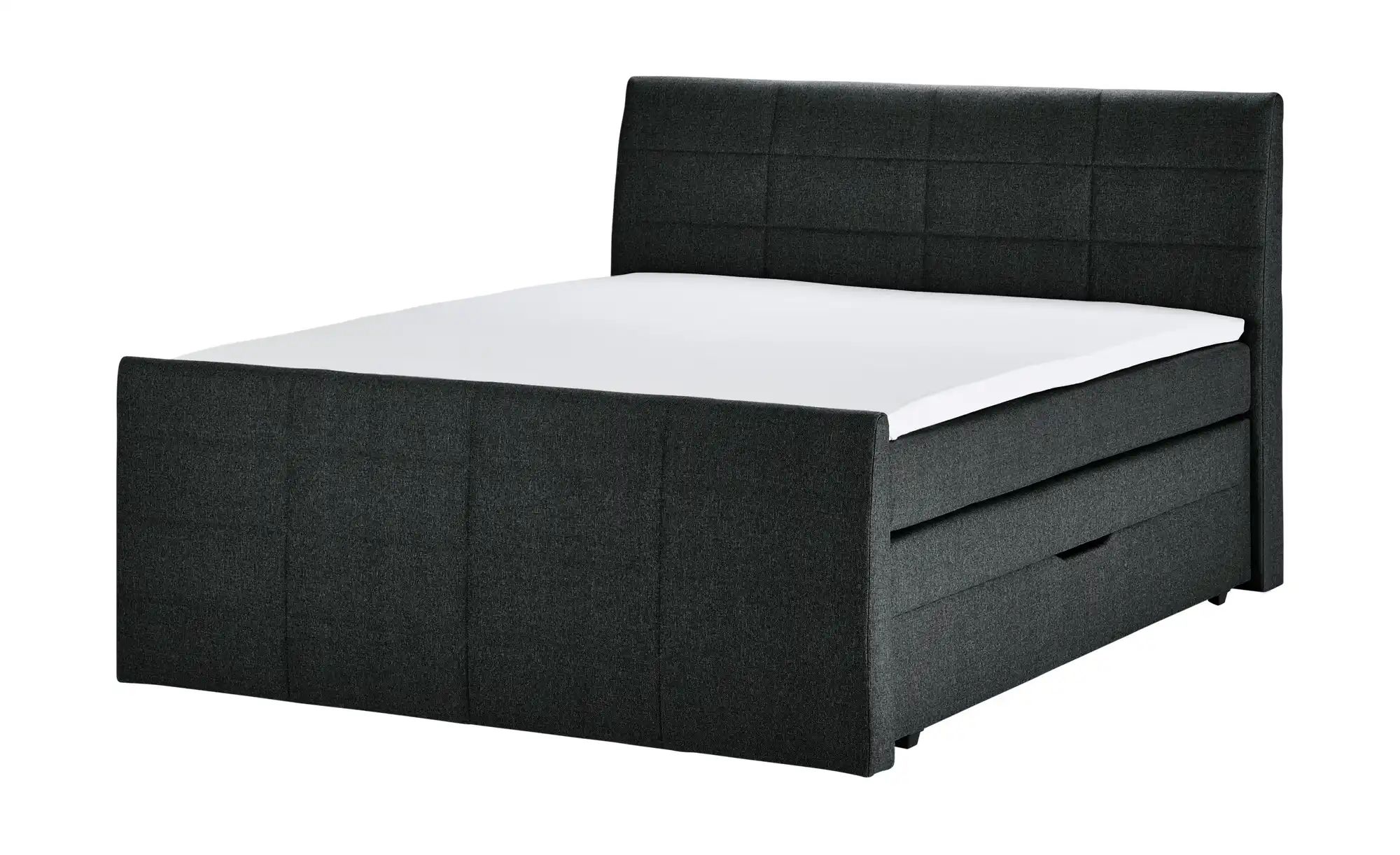 Boxspringbett mit Bettkasten Baron ¦ schwarz ¦ Maße (cm): B: 188 H: 124 Bet günstig online kaufen