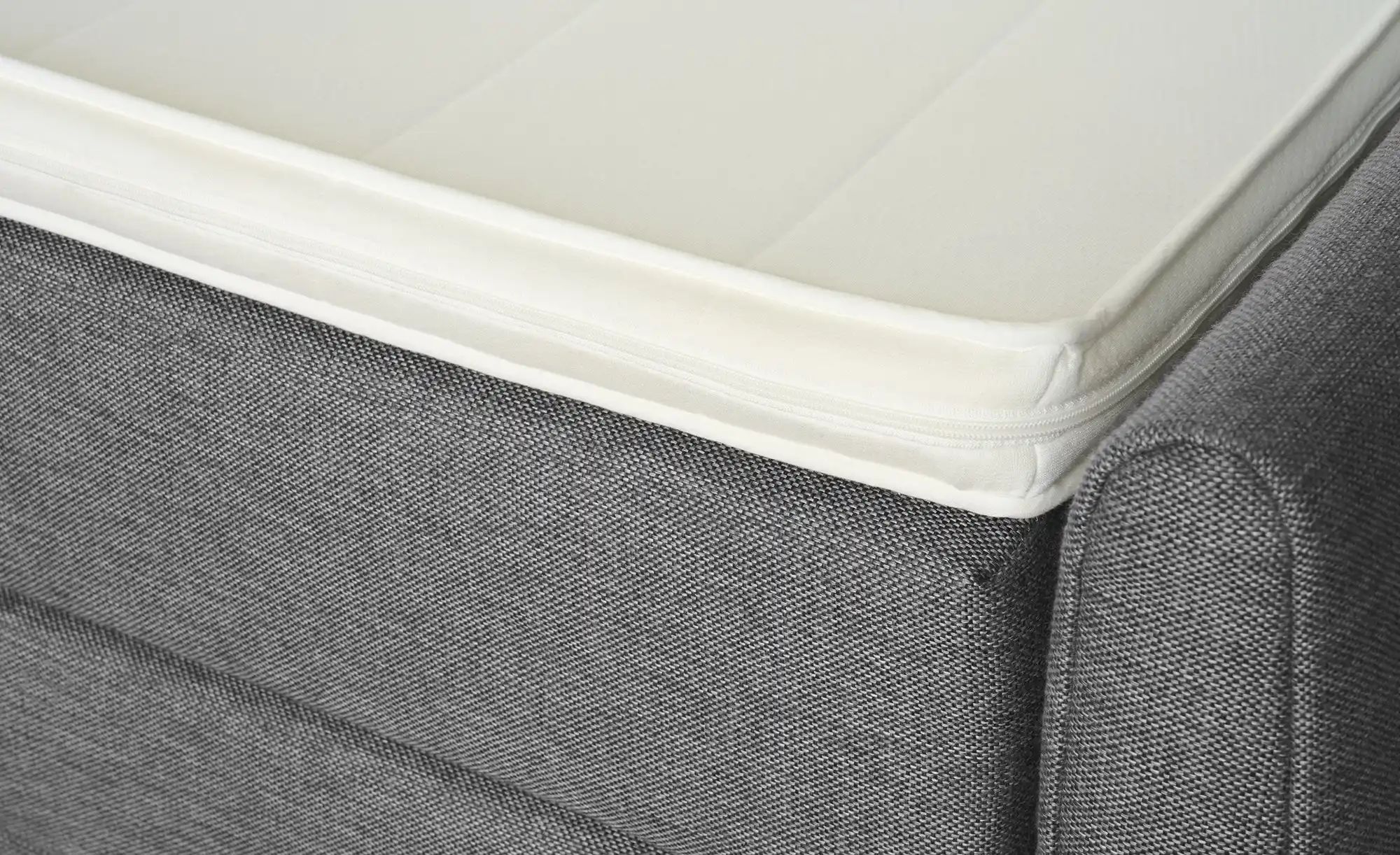 Boxspringbett mit Bettkasten und Topper Baron ¦ grau ¦ Maße (cm): B: 168 H: günstig online kaufen