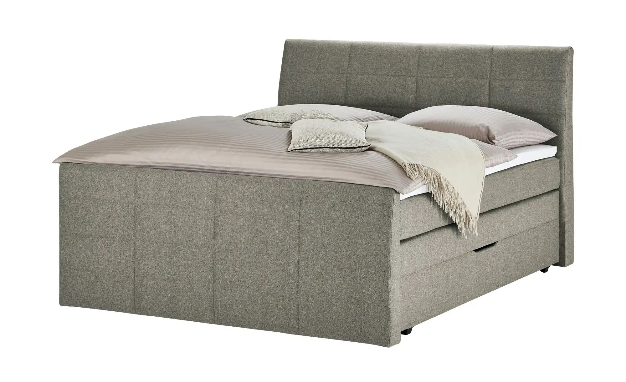 Boxspringbett mit Bettkasten und Topper Baron ¦ beige ¦ Maße (cm): B: 168 H günstig online kaufen