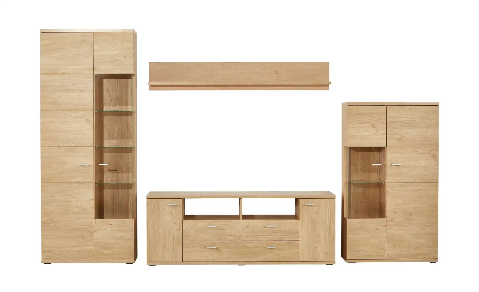 Thumbnail - uno Wohnwand  Oregon ¦ holzfarben ¦ Maße (cm): B: 320 H: 200 T: 48.0 Kommoden & Sideboards > Wohnwände - Höffner