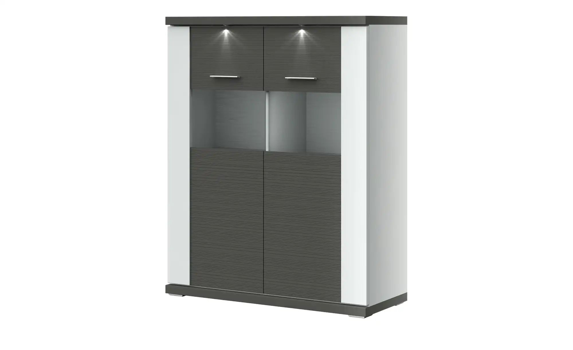 uno Highboard   Titan ¦ grau ¦ Maße (cm): B: 106 H: 131 T: 42 Kommoden & Si günstig online kaufen