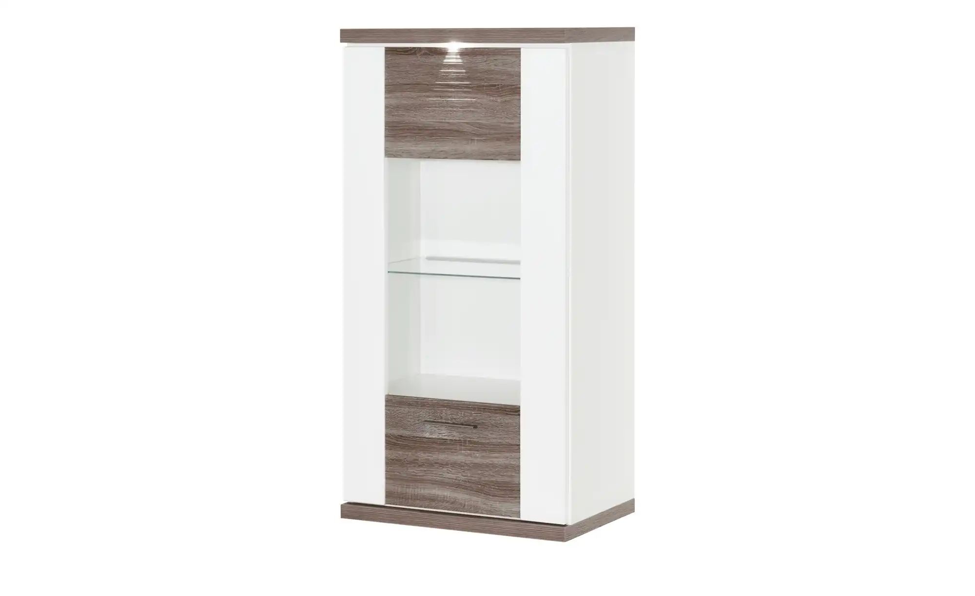 uno Hängevitrine   Titan ¦ holzfarben ¦ Maße (cm): B: 66 H: 131 T: 42 Schrä günstig online kaufen