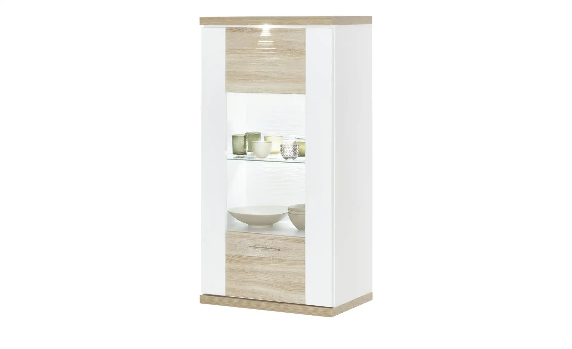 uno Hängevitrine   Titan ¦ holzfarben ¦ Maße (cm): B: 66 H: 131 T: 42 Schrä günstig online kaufen