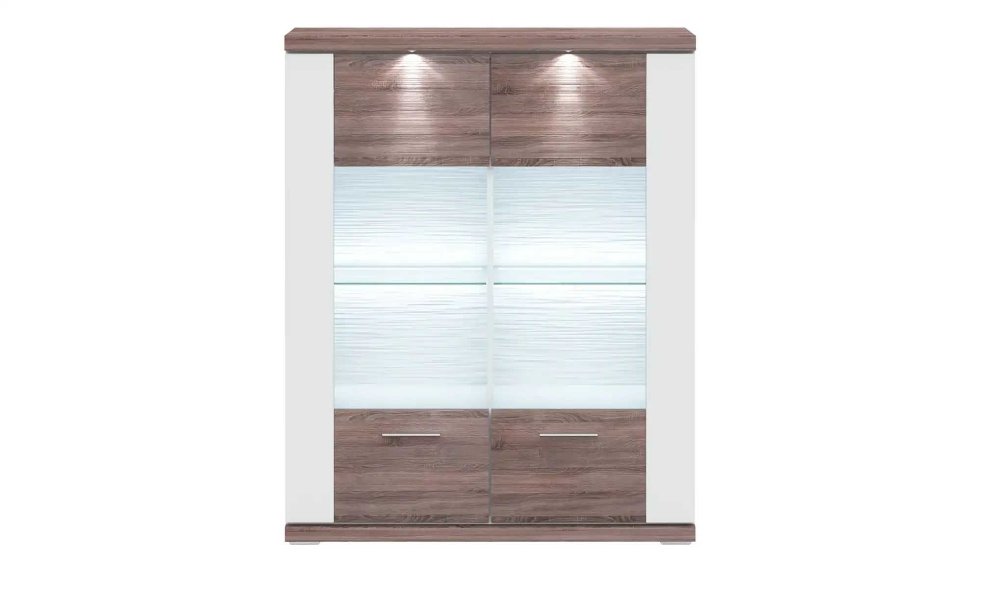 uno Hängevitrine   Titan ¦ holzfarben ¦ Maße (cm): B: 105 H: 130 T: 42 Schr günstig online kaufen