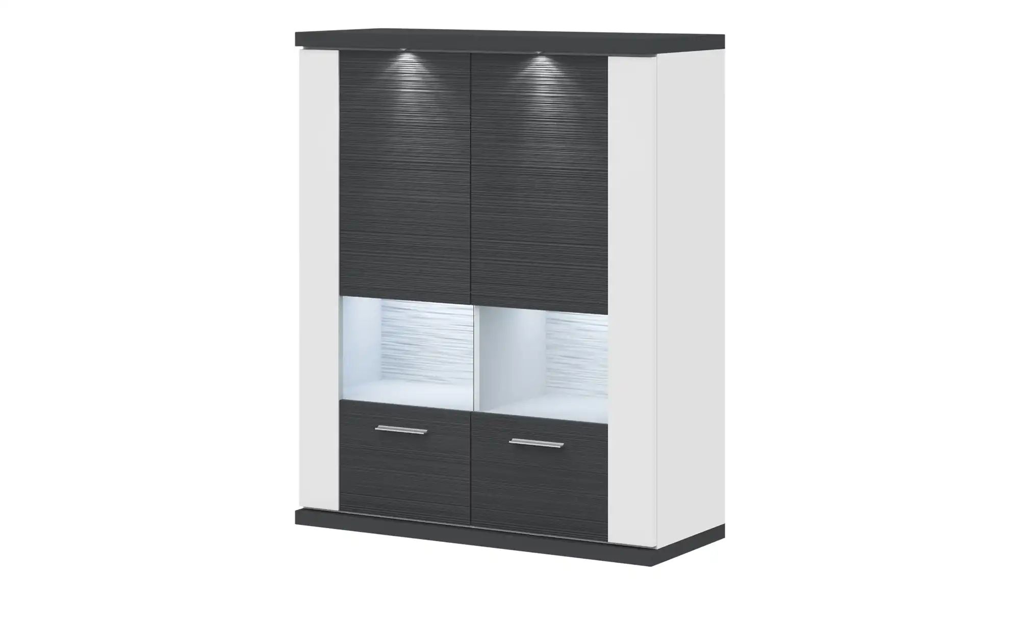 uno Hängevitrine   Titan ¦ grau ¦ Maße (cm): B: 106 H: 130 T: 42 Schränke > günstig online kaufen