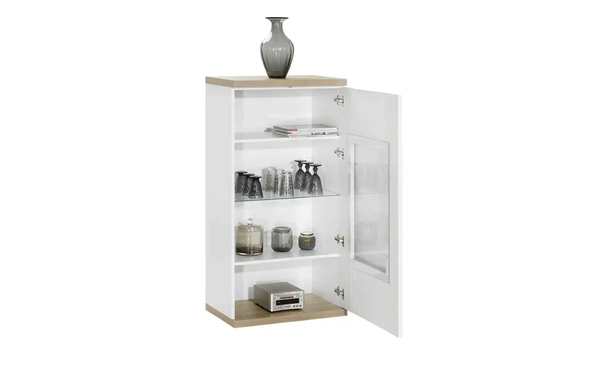 uno Vitrine   Titan ¦ holzfarben ¦ Maße (cm): B: 66 H: 131 T: 42 Schränke > günstig online kaufen