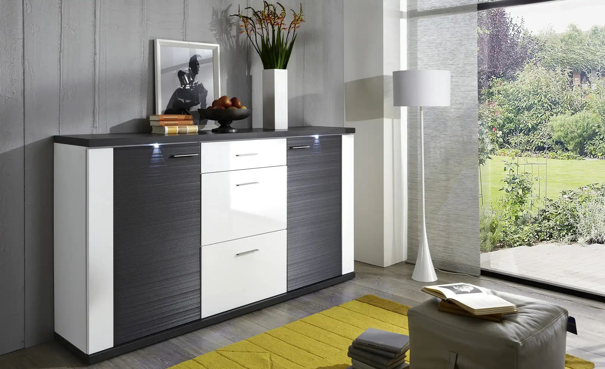 uno Sideboard  Titan ¦ grau ¦ Maße (cm): B: 194 H: 108 T: 42.0 Kommoden & S günstig online kaufen