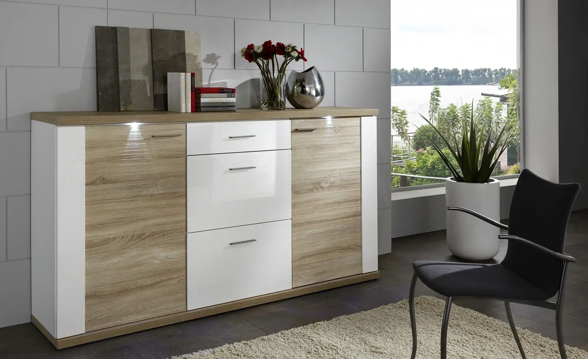 uno Sideboard   Titan ¦ holzfarben ¦ Maße (cm): B: 194 H: 108 T: 42 Kommode günstig online kaufen