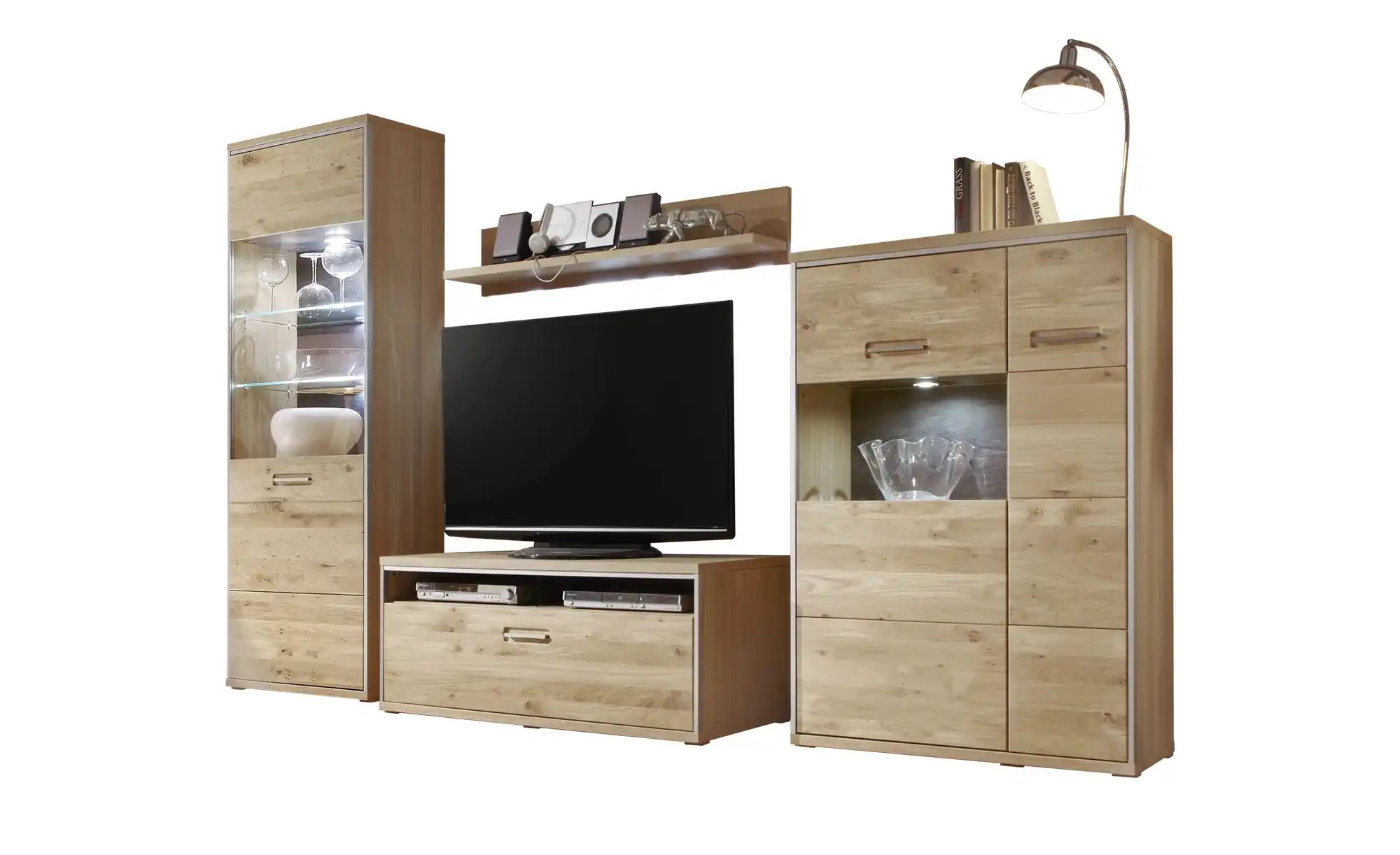 Woodford Wohnwand  Felino ¦ holzfarben ¦ Maße (cm): B: 282 H: 201 T: 52.0 K günstig online kaufen