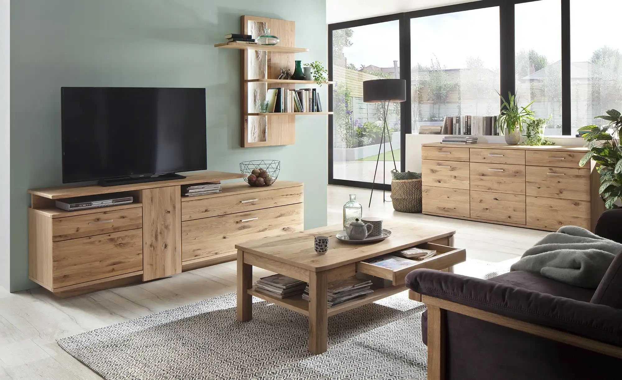 Woodford Wohnwand  Astoria ¦ holzfarben ¦ Maße (cm): B: 320 H: 208 T: 45 Wo günstig online kaufen