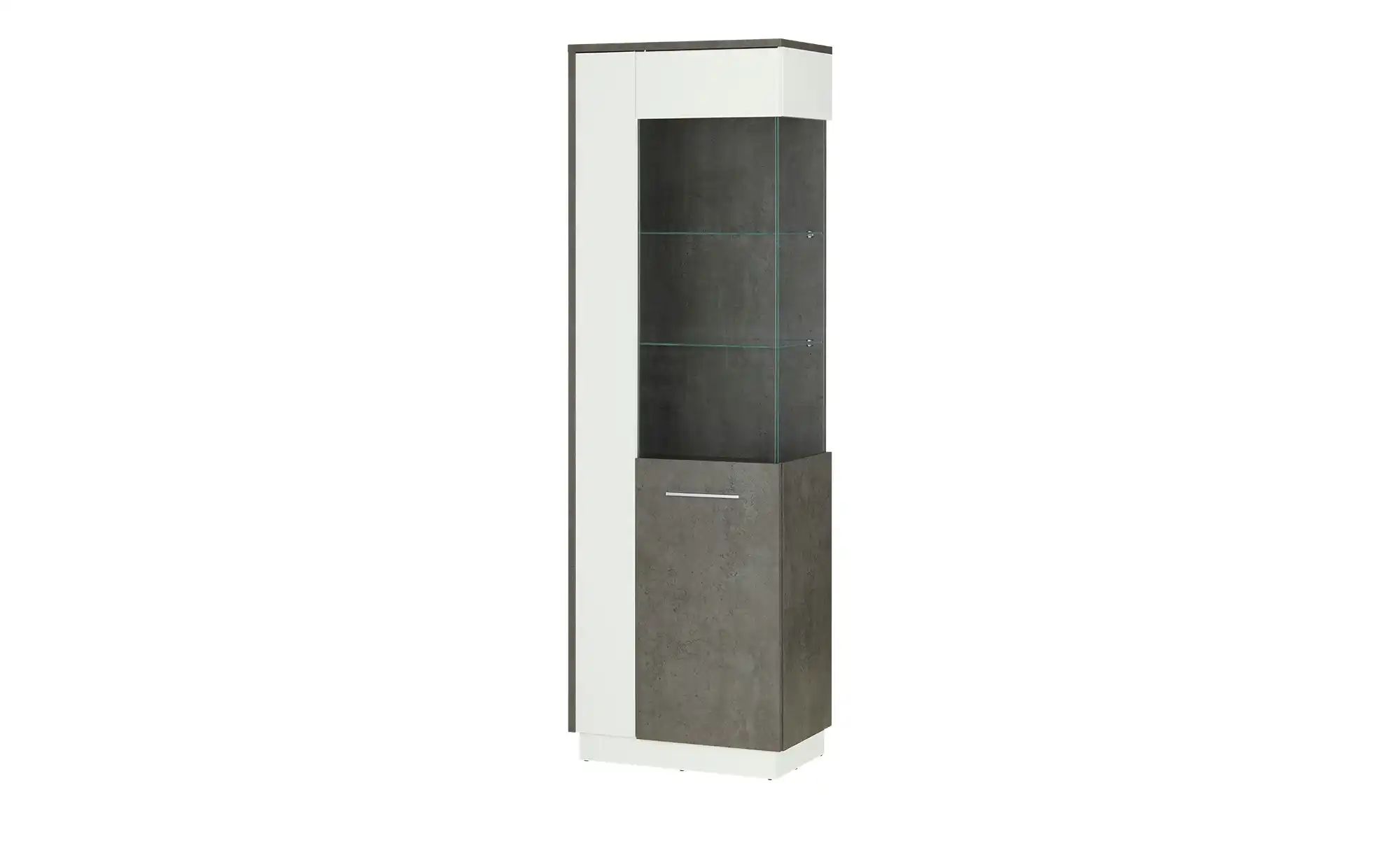 Vitrine  Zenga ¦ grau ¦ Maße (cm): B: 63 H: 198 T: 38.0 Schränke > Vitrinen günstig online kaufen