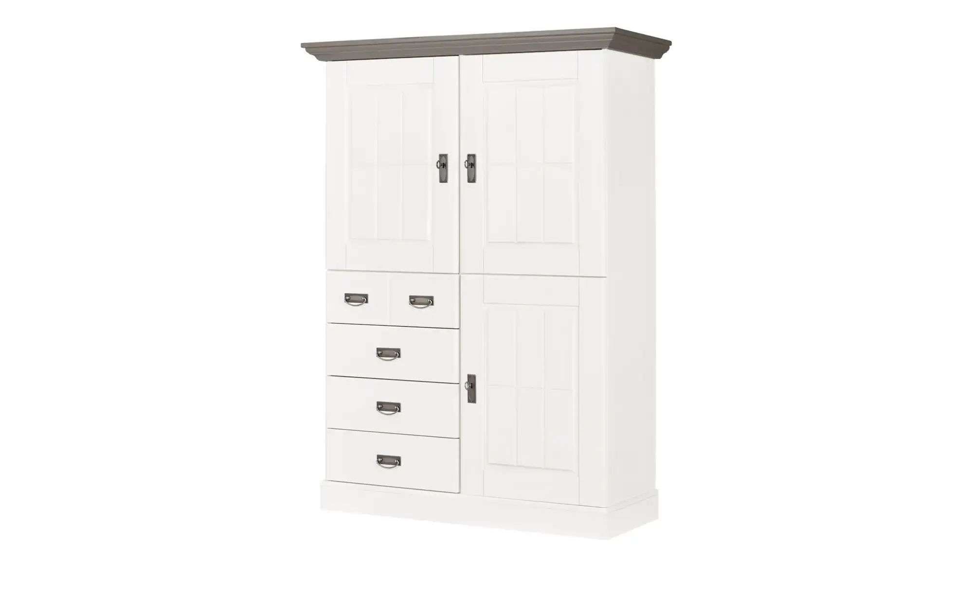 maison bleue Highboard  Florian  weiß  Maße (cm): B: 118,5 H: 163,5 T: 48.0 | 04260503934455