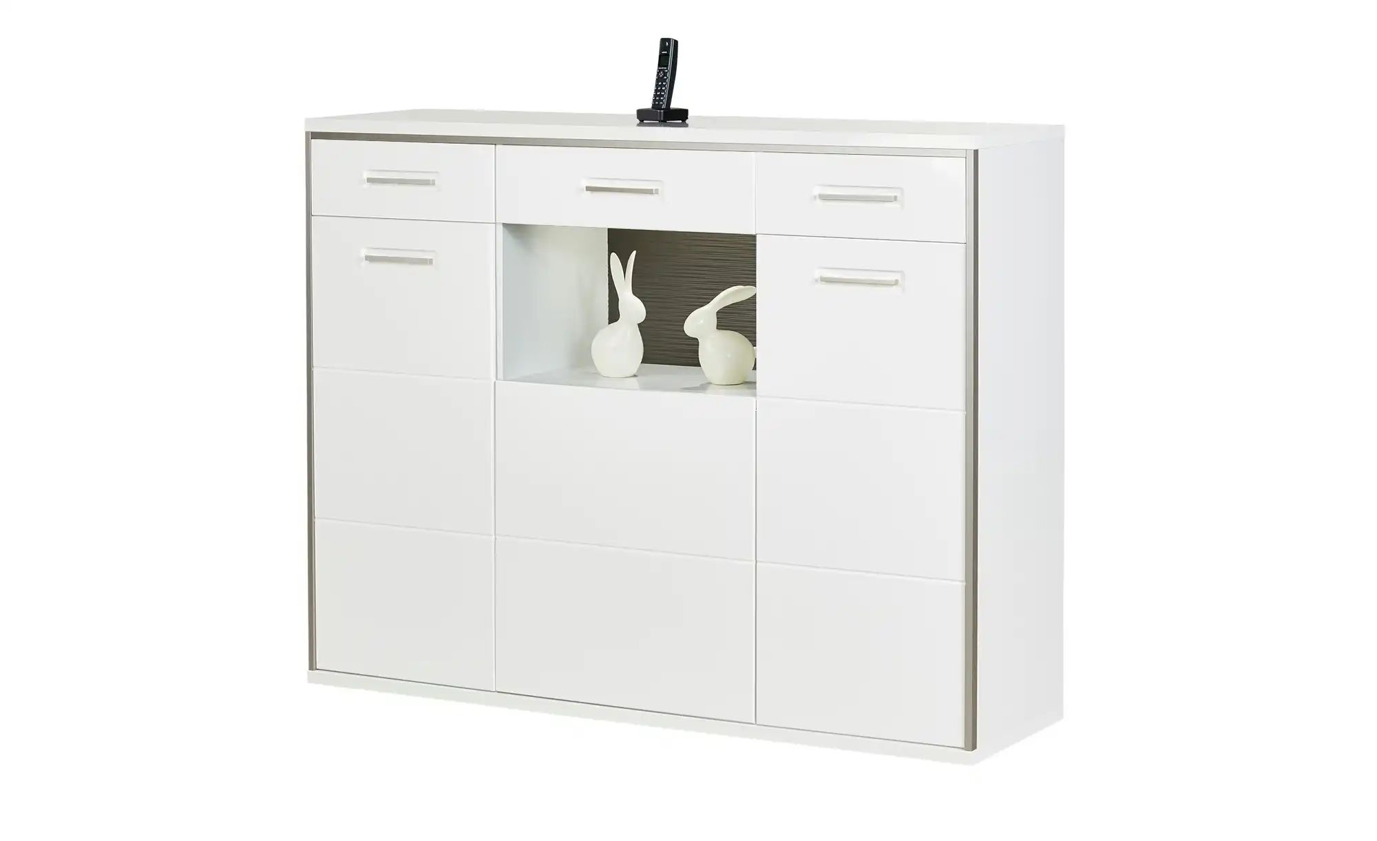 uno Highboard  Setto ¦ weiß ¦ Maße (cm): B: 154 H: 121 T: 45.0 Kommoden & S günstig online kaufen