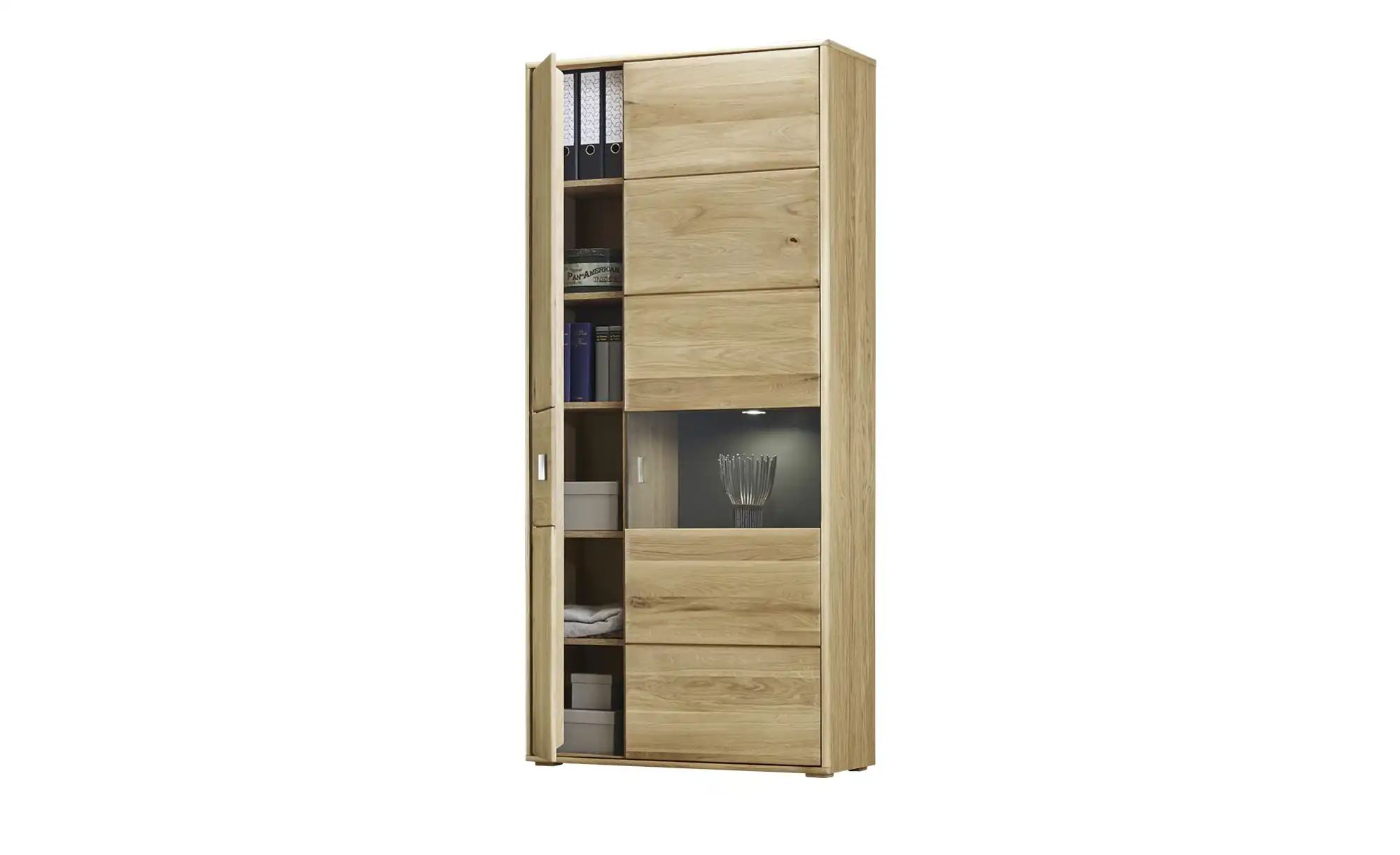 Woodford Kombi-Vitrine  Dias ¦ holzfarben ¦ Maße (cm): B: 94 H: 206 T: 39.0 günstig online kaufen