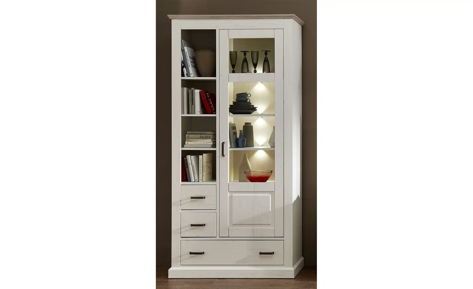 WOHN CONCEPT Premium Möbel Vitrine 99 x 204 x 42 cm (B/H/T) günstig online kaufen