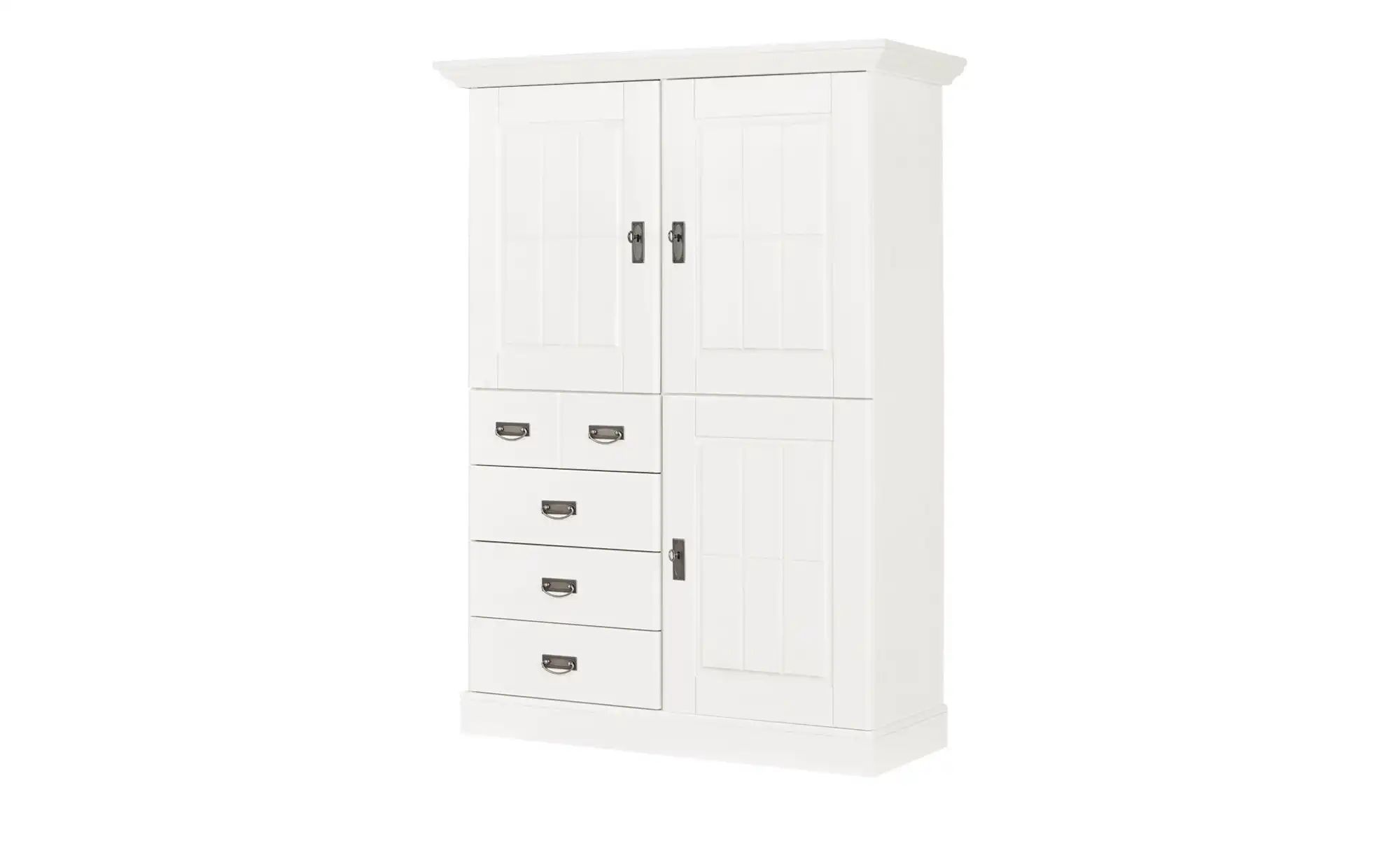 maison bleue Highboard  Florian ¦ weiß ¦ Maße (cm): B: 118,5 H: 163,5 T: 48 günstig online kaufen