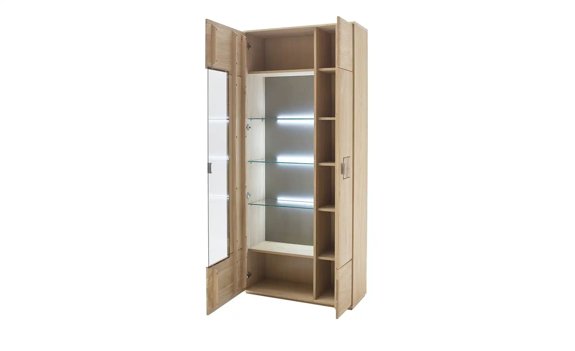 Thumbnail - Woodford Kombi-Vitrine  Loggia ¦ holzfarben ¦ Maße (cm): B: 90 H: 208 T: 38.0 Schränke > Vitrinen - Höffner