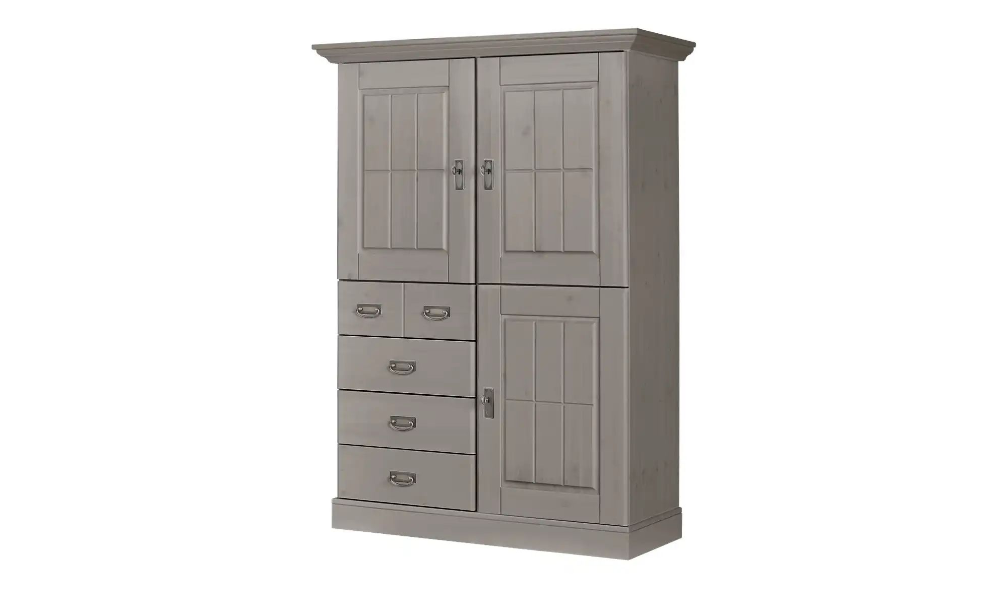 maison bleue Highboard  Florian ¦ grau ¦ Maße (cm): B: 118,5 H: 163,5 T: 48 günstig online kaufen