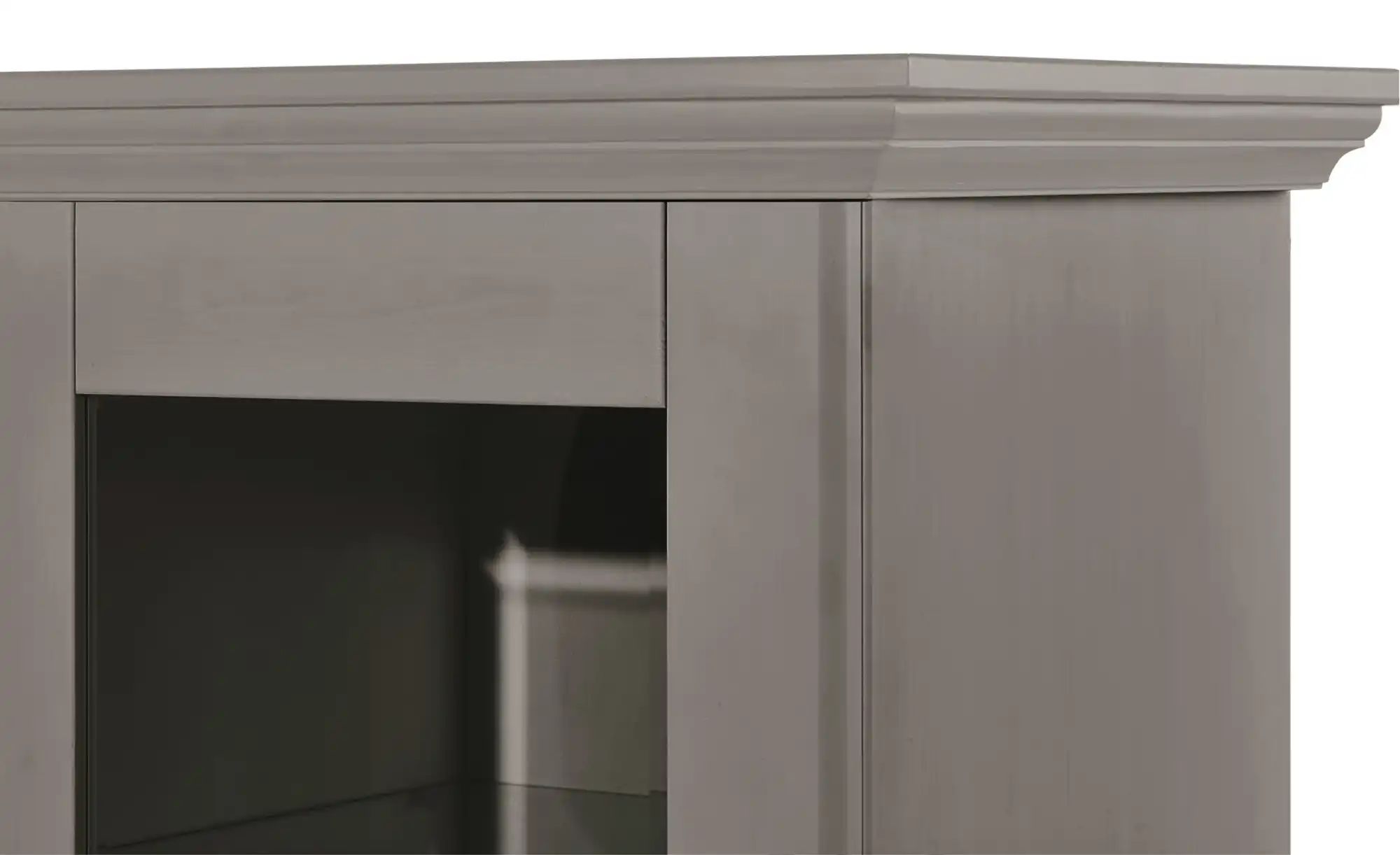 maison bleue Vitrinenaufsatz für Sideboard Florian ¦ grau ¦ Maße (cm): B: 1 günstig online kaufen