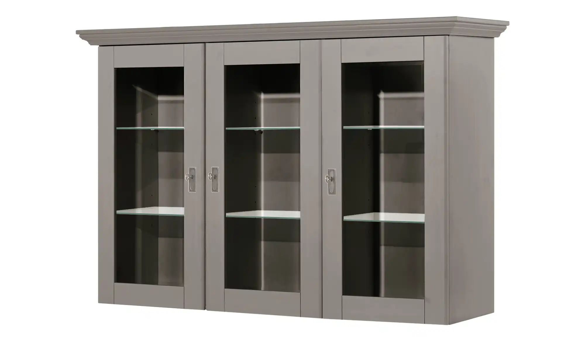 maison bleue Vitrinenaufsatz für Sideboard Florian ¦ grau ¦ Maße (cm): B: 1 günstig online kaufen