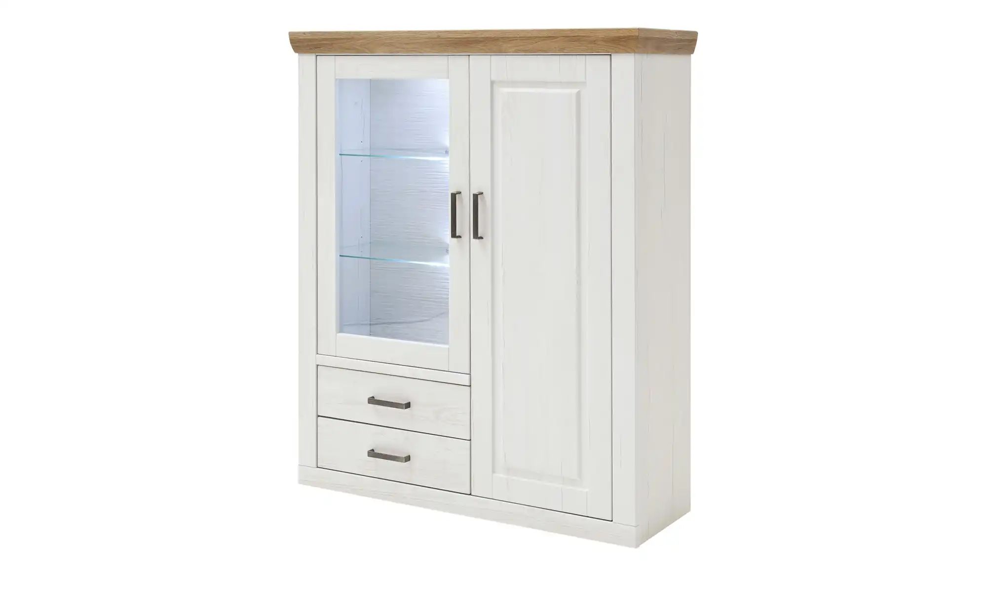 maison bleue Highboard  Xanten ¦ weiß ¦ Maße (cm): B: 118 H: 142 T: 40.0 Ko günstig online kaufen
