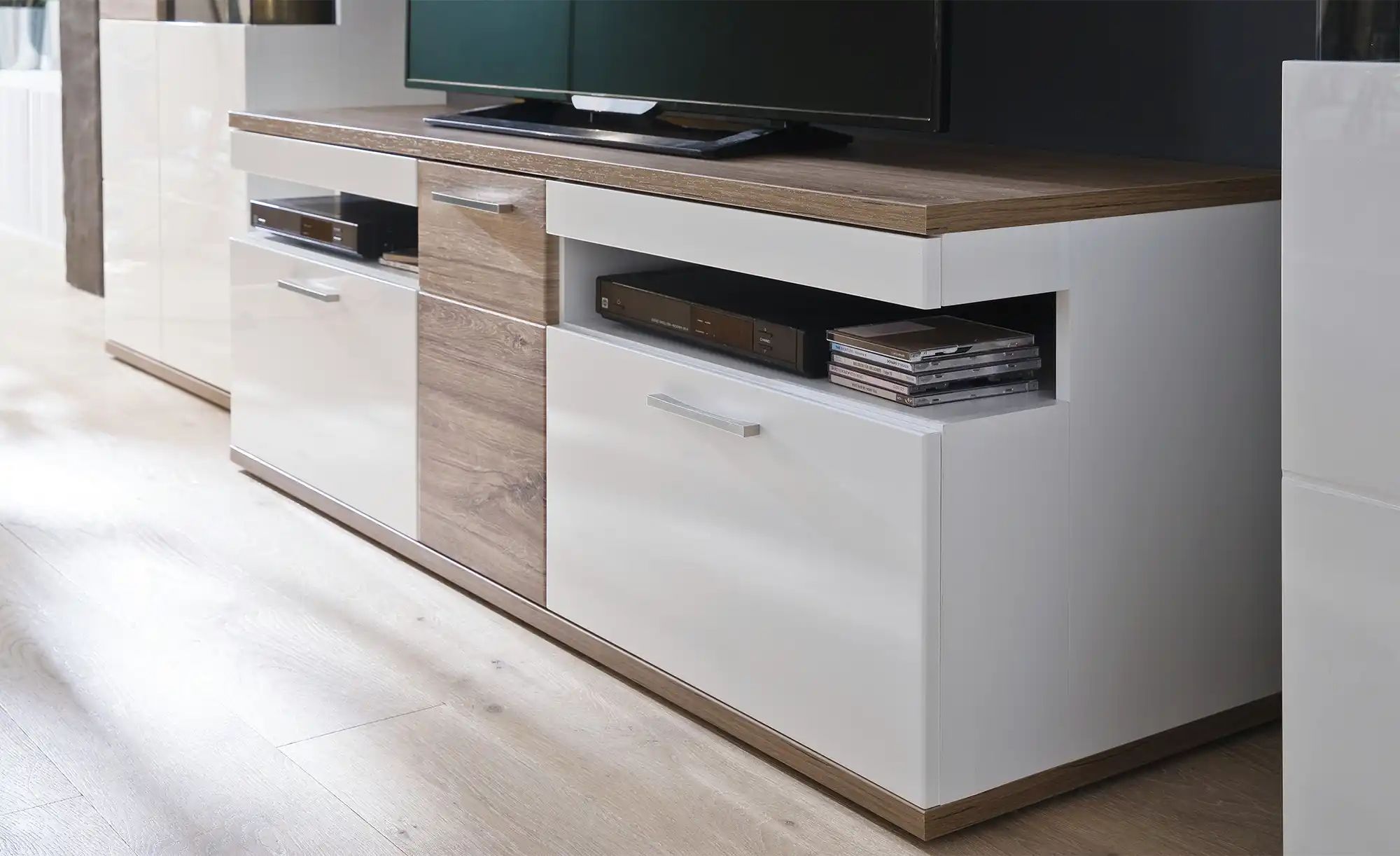 Thumbnail - uno TV-Lowboard Zypern ¦ weiß ¦ Maße (cm): B: 150 H: 55 T: 50.0 Kommoden & Sideboards > Lowboards - Höffner