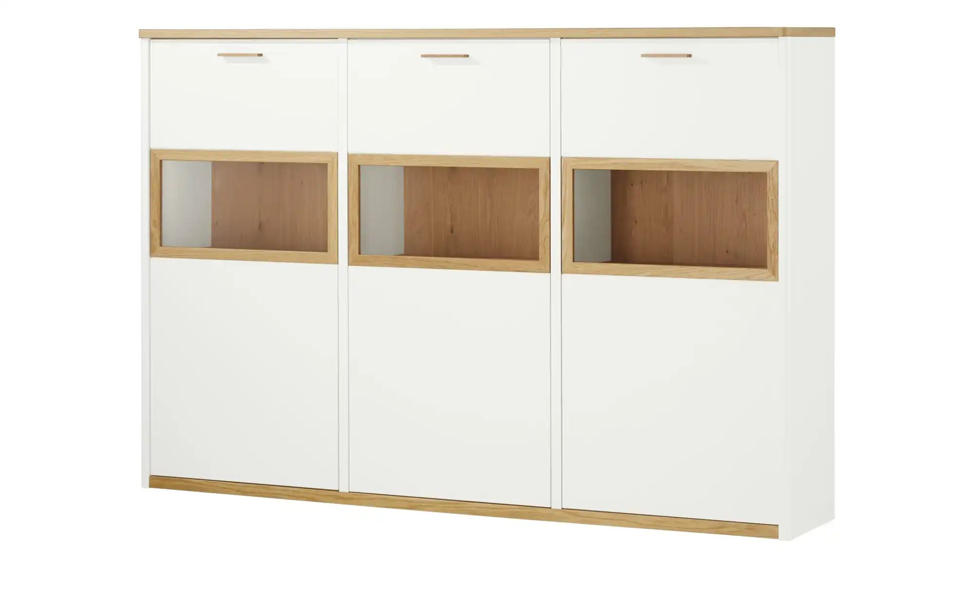 Wohnwert Highboard  Libro Plus ¦ weiß ¦ Maße (cm): B: 221 H: 148 T: 41 Komm günstig online kaufen