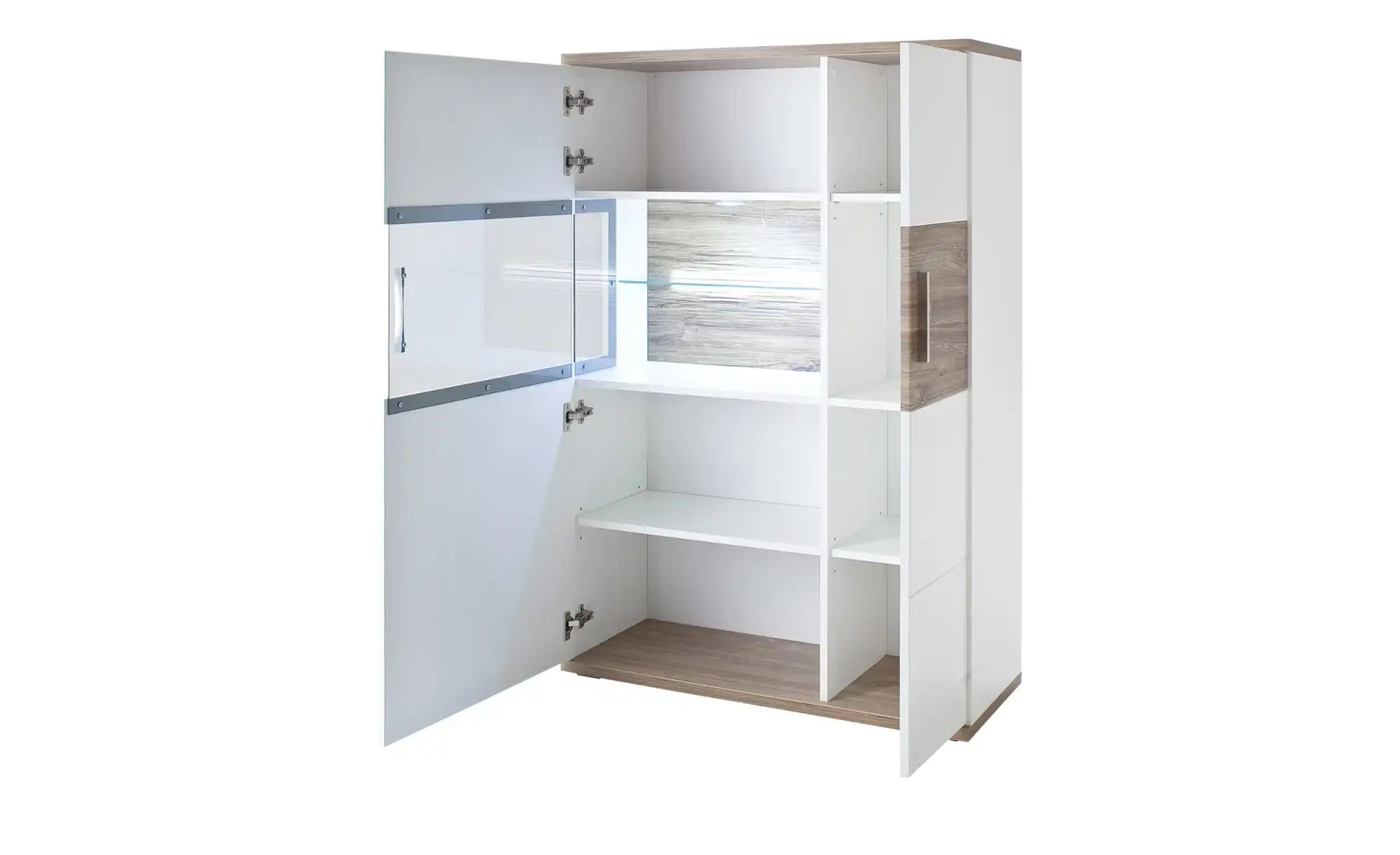 uno Highboard  Zypern ¦ weiß ¦ Maße (cm): B: 90 H: 135 T: 37 Kommoden & Sid günstig online kaufen