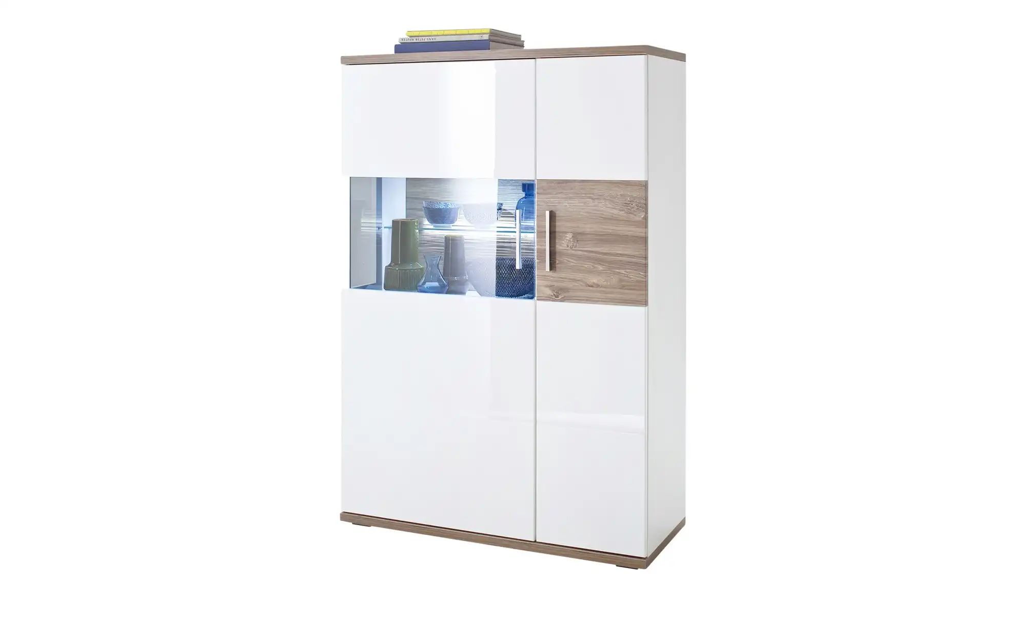 uno Highboard  Zypern ¦ weiß ¦ Maße (cm): B: 90 H: 135 T: 37 Kommoden & Sid günstig online kaufen