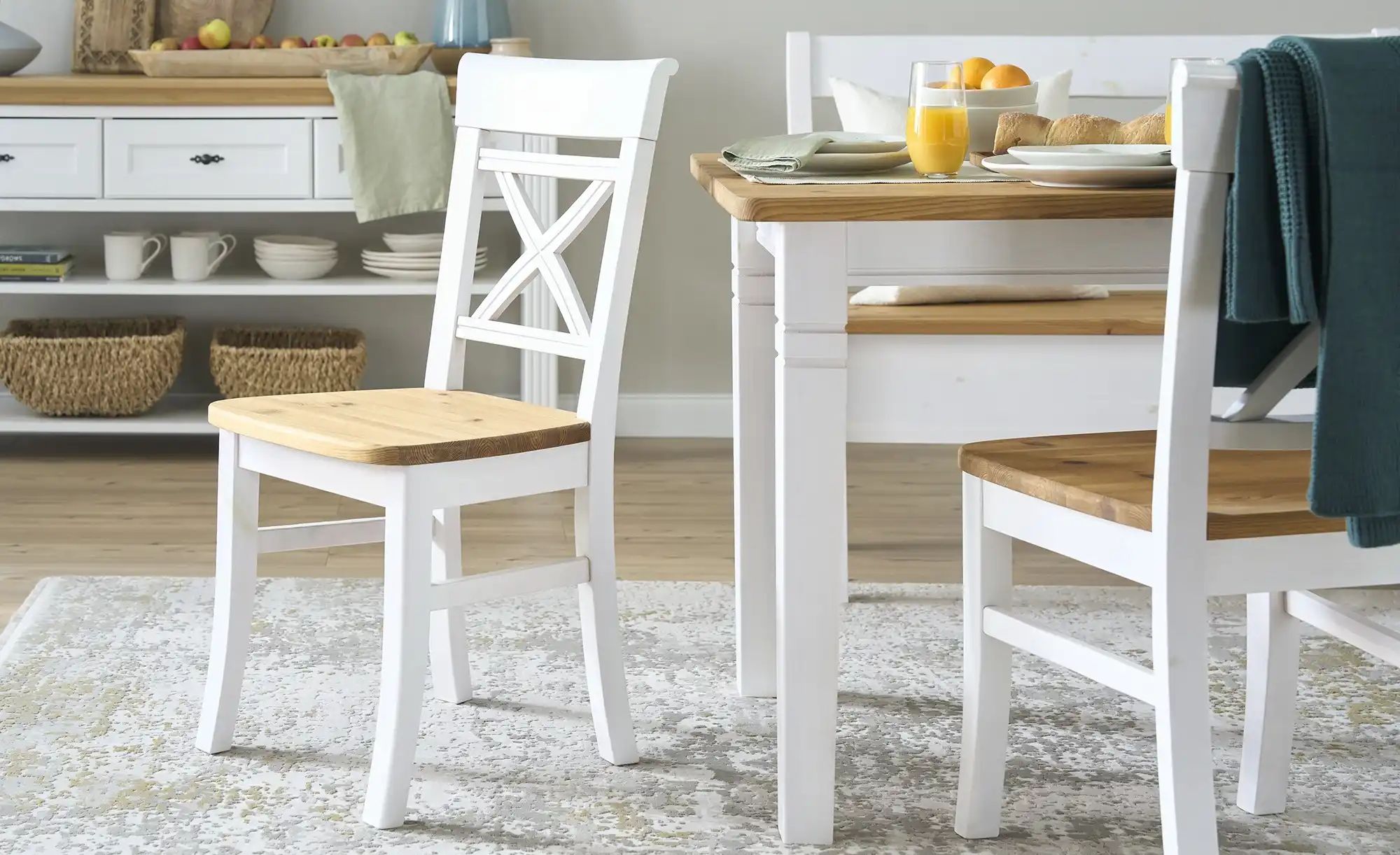 Thumbnail - maison bleue Holzstuhl Florian ¦ weiß ¦ Maße (cm): B: 45 H: 94 T: 43.0 Stühle > Holzstühle - Höffner