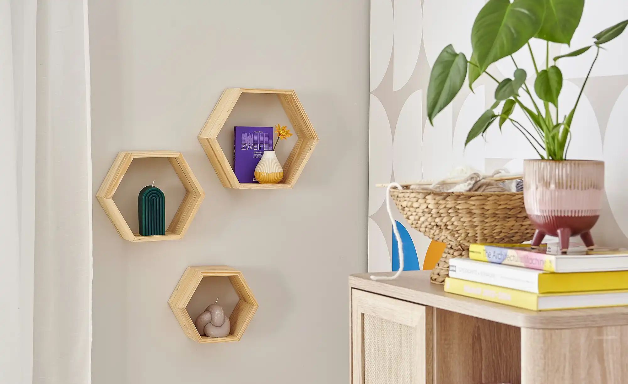 Thumbnail - Wandregal 3er-Set Finate ¦ holzfarben ¦ Maße (cm): B: 30 H: 26 T: 12.0 Regale > Regalsets - Höffner