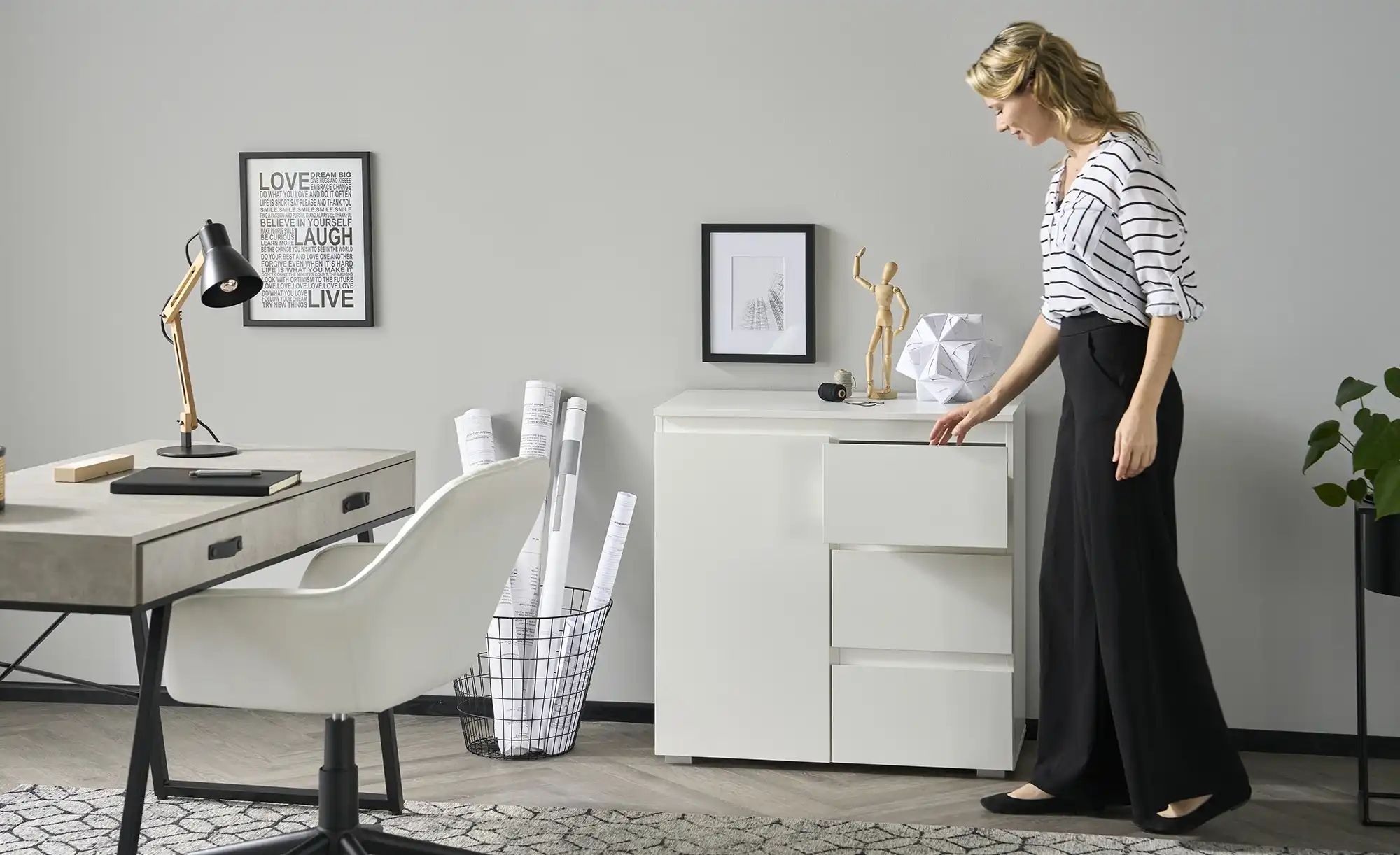 Thumbnail - smart Kommode BEN ¦ weiß ¦ Maße (cm): B: 80 H: 80 T: 40.0 Kommoden & Sideboards > Kommoden - Höffner