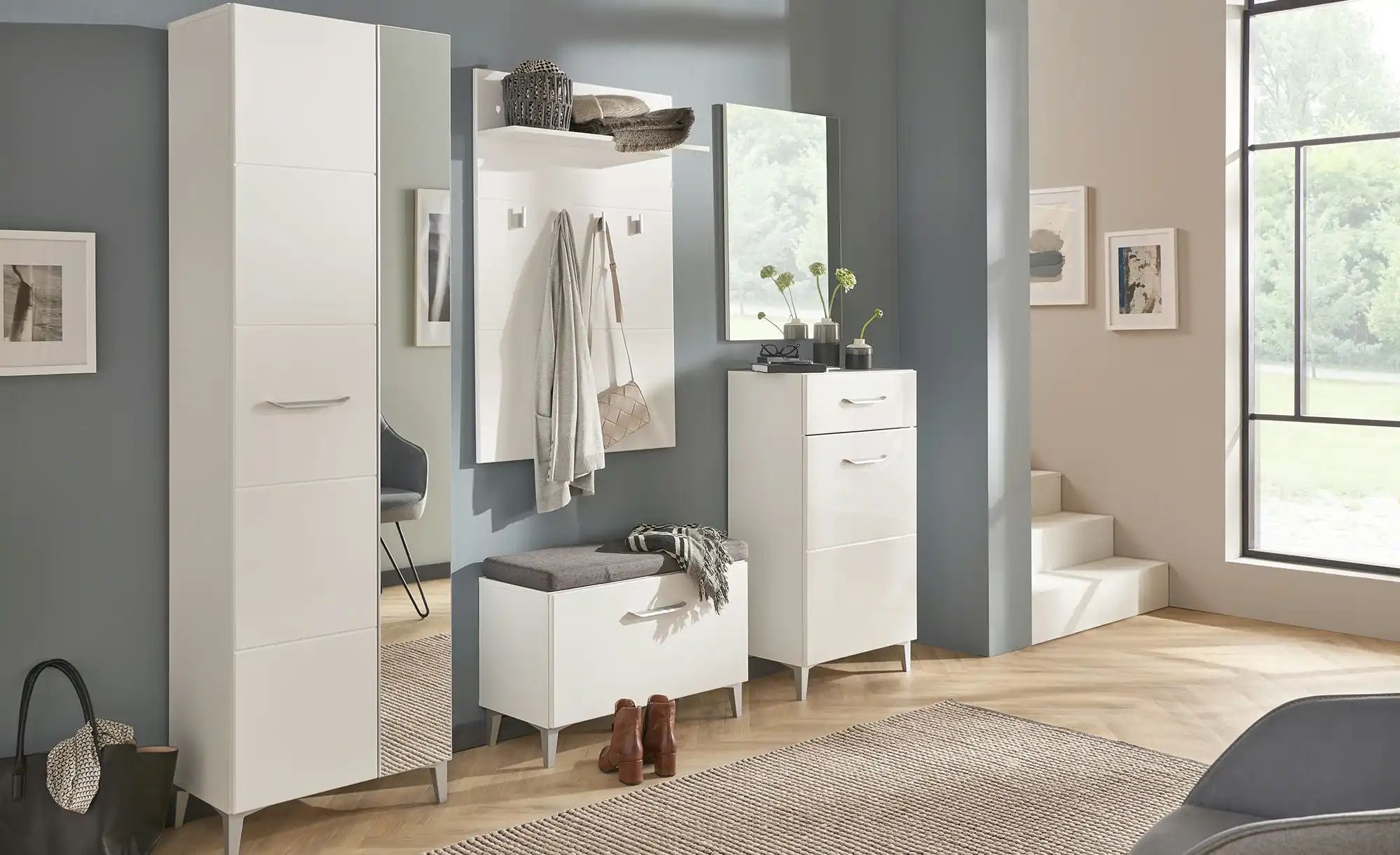 Garderobenpaneel  Valeggio ¦ weiß ¦ Holzwerkstoff ¦ Maße (cm): B: 76 H: 114 günstig online kaufen