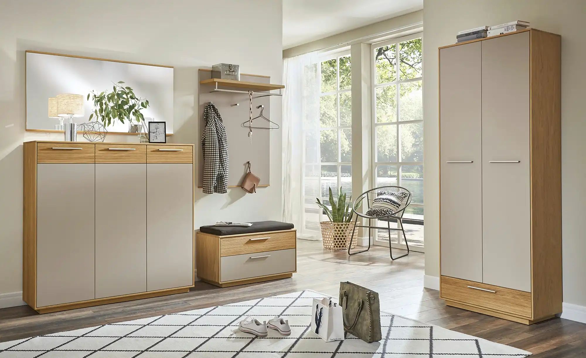 Dielenschrank  Longo ¦ beige ¦ Maße (cm): B: 72 H: 193 T: 37.0 Schränke > D günstig online kaufen