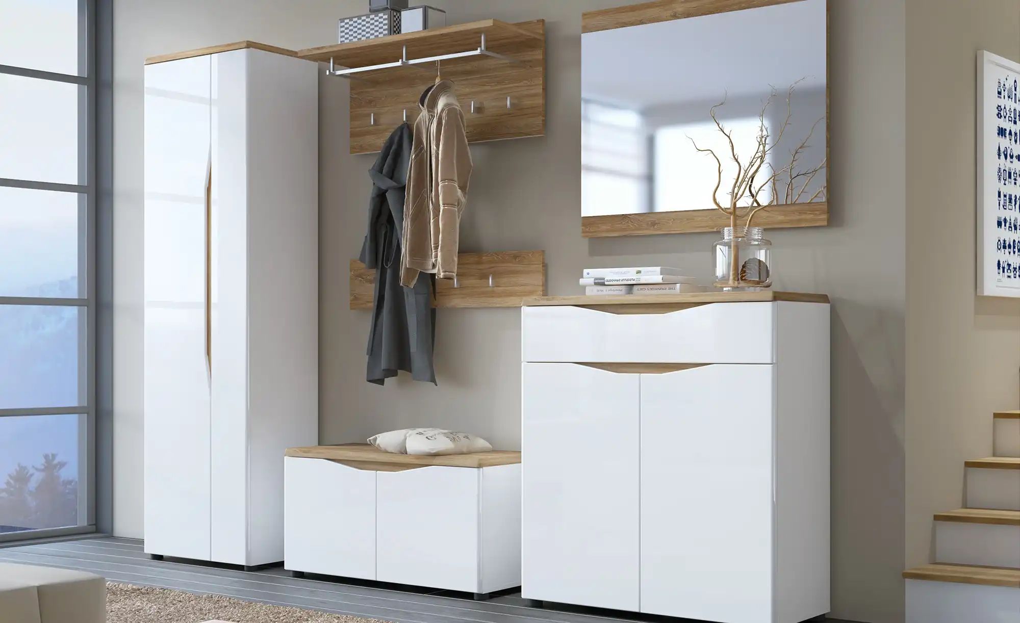 Paneelset  Tango ¦ holzfarben ¦ Maße (cm): B: 90 H: 41 T: 30.0 Garderoben & günstig online kaufen